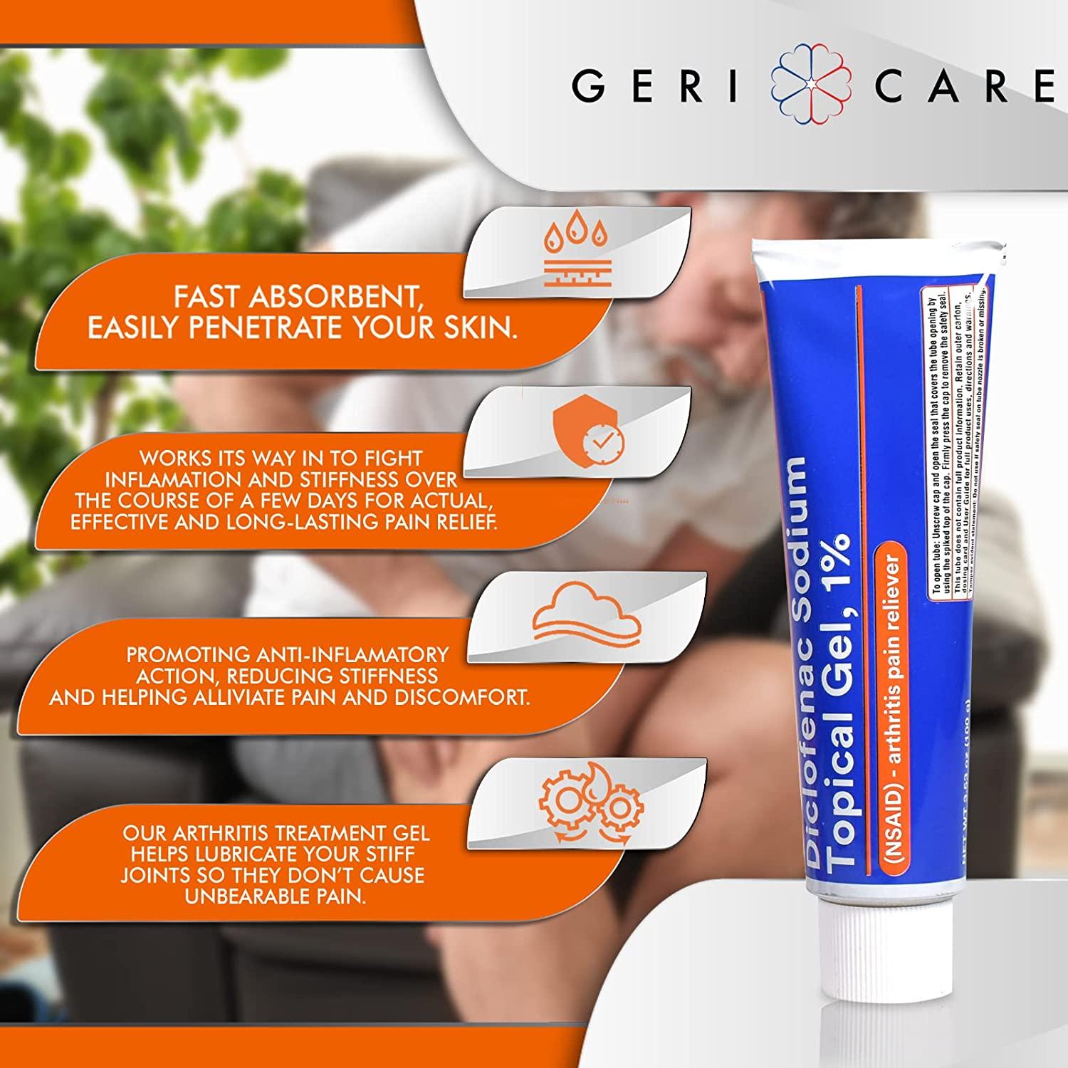 GeriCare Topical Arthritis Pain Relief Gel 1 Diclofenac Sodium Extra