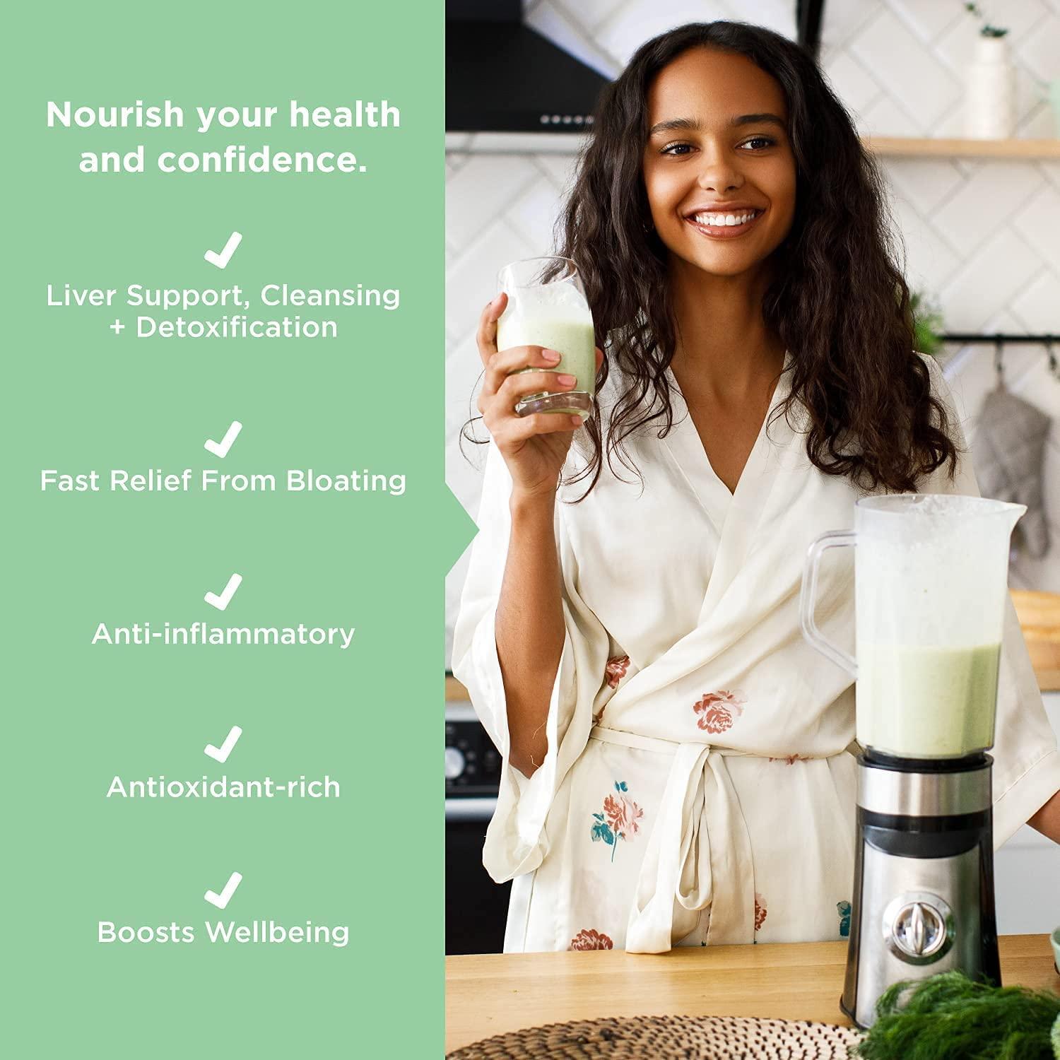 JSHealth Liver Detox and Debloat Formula with Milk Thistle, Turmeric