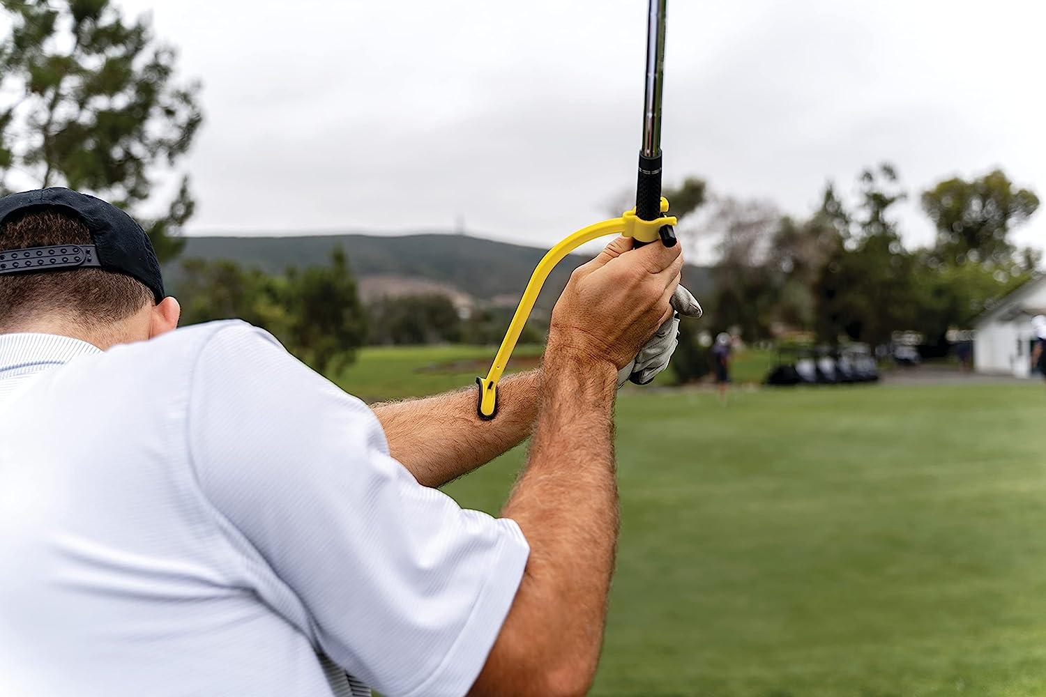 SKLZ Wrist Hinge Golf Swing Trainer for Correcting Wrist Position, Yellow