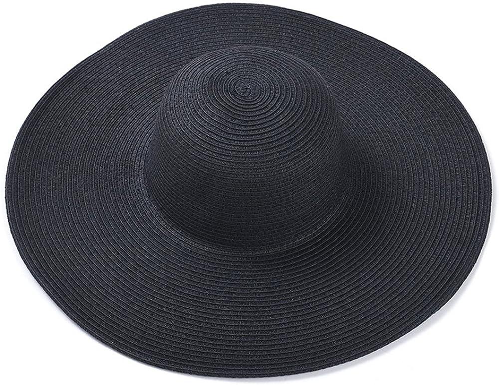 Summer Hats Big Black Straw Hat Apatico Corinne Hat Wide Brim - Main Image