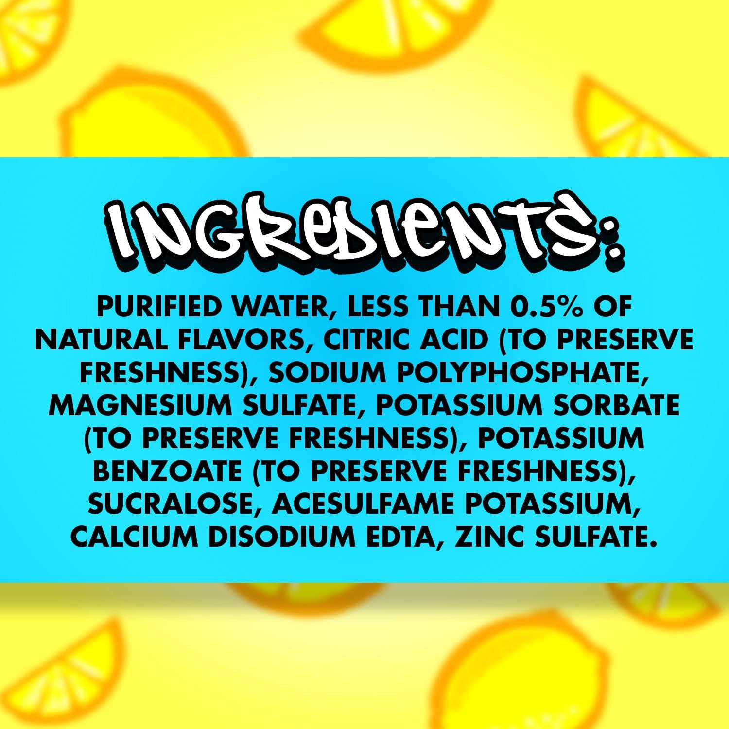 Splash Blast, Flavored Water Beverage, Lemon Flavor, 16.9 Fl Oz Plastic