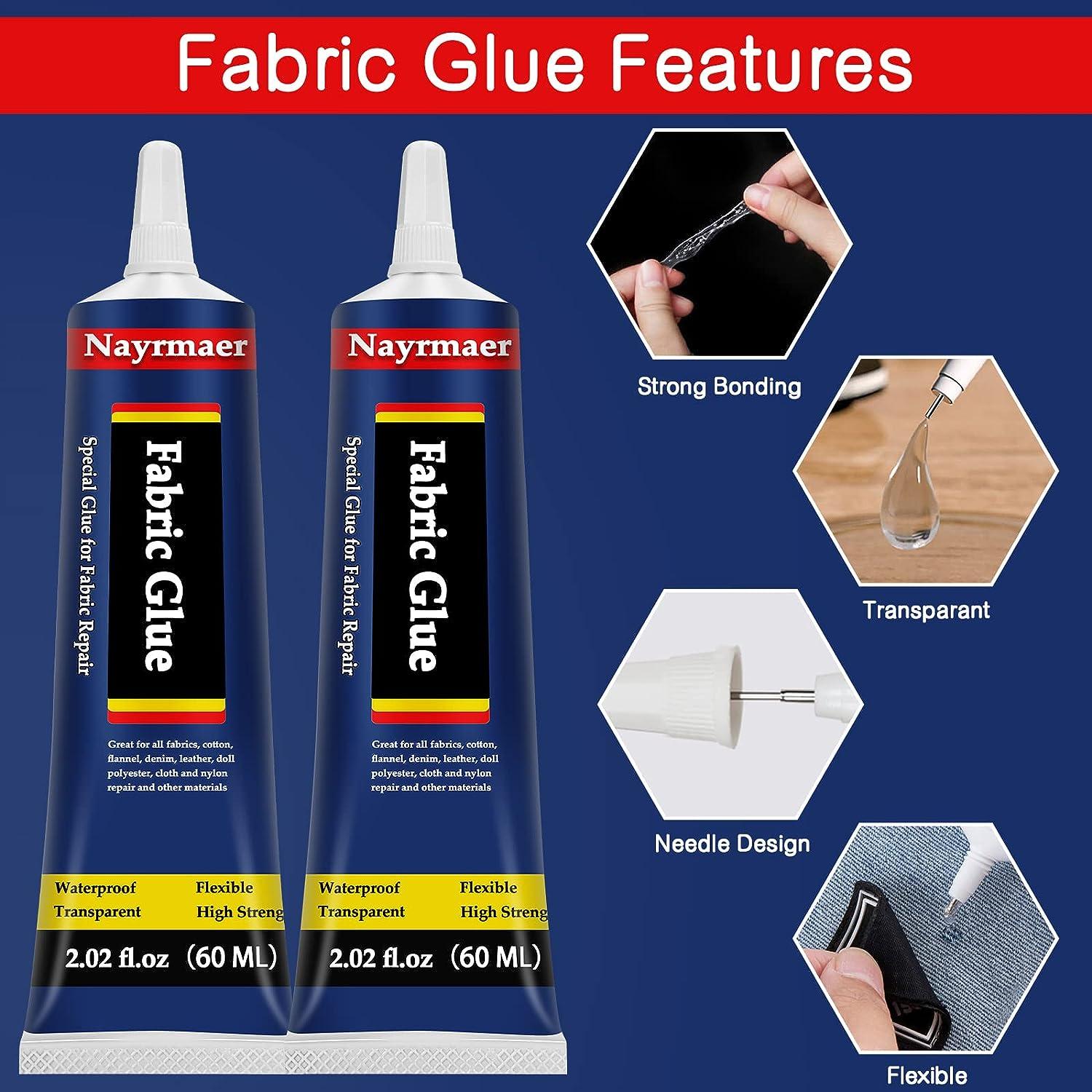  140 ml Fabric Glue, Permanent Fabric Sewing Adhesive Glue for  All Fabrics, Cotton, Flannel, Denim, Polyester, Doll Repair, 24 Hours Dry  and Waterproof : Arts, Crafts & Sewing