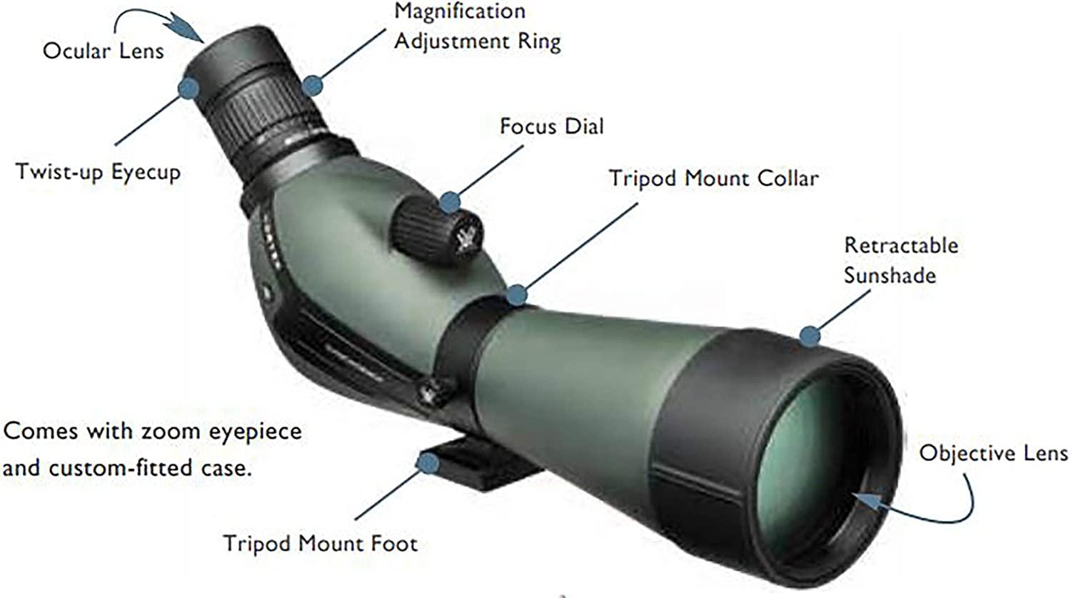 Vortex Optics Diamondback Spotting Scopes 2060x80 Angled