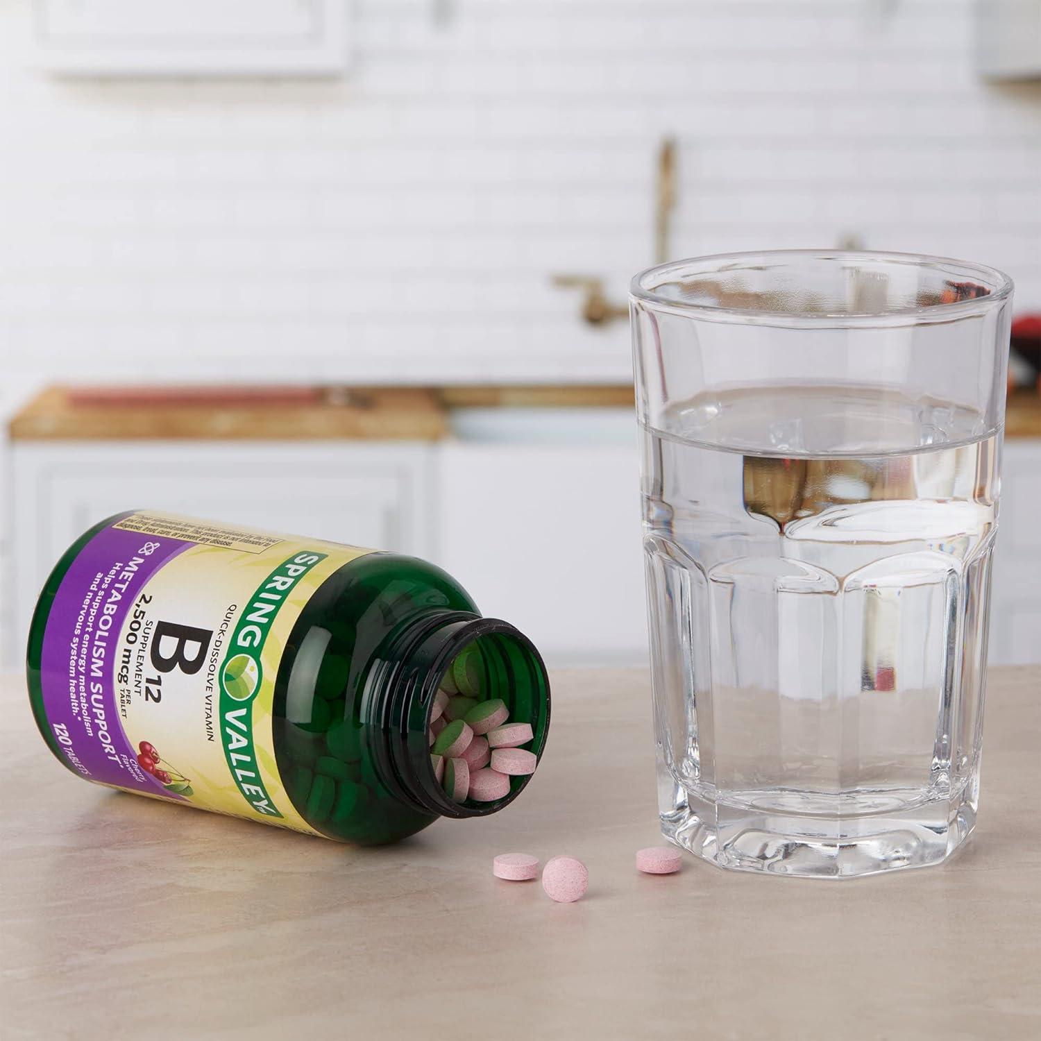 Vitamin B12 Supports Energy Metabolism. Includes Luall Sticker + Spring