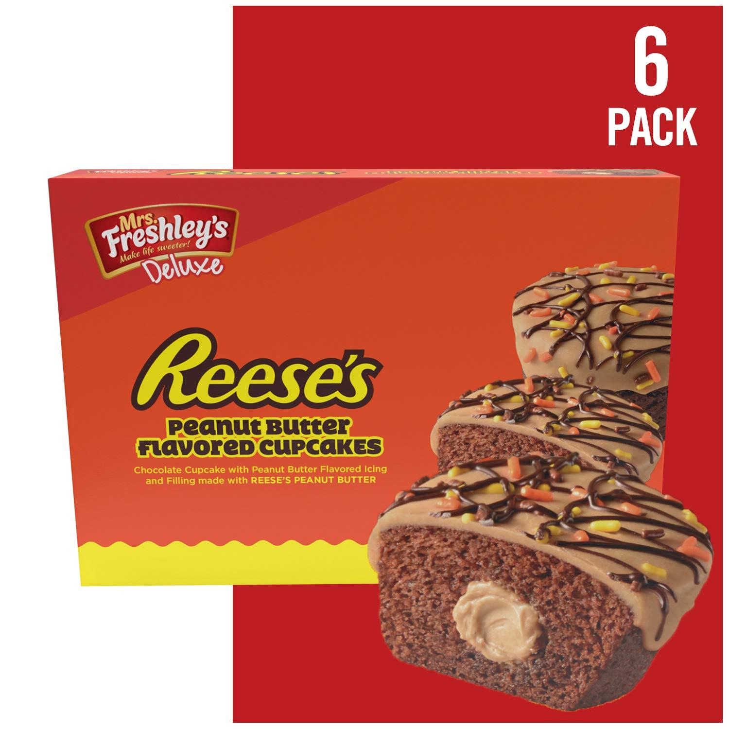Mrs. Freshley's Deluxe Reese's Peanut Butter Flavored Cupcakes, 13oz