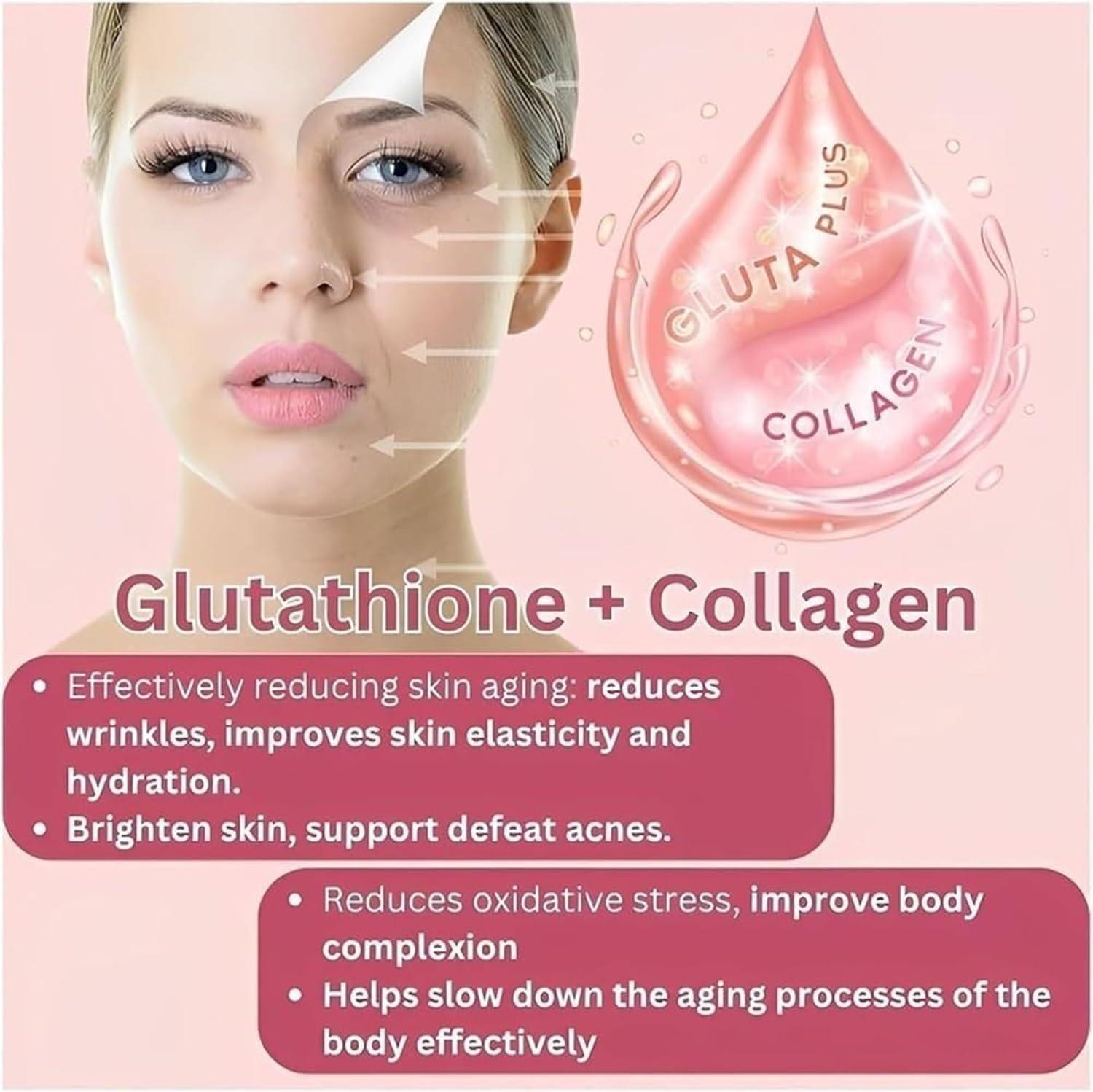 2024 New 1/2/3 Bottle Glutathione Collagen Glow Gummies - Glow Beauty  Collagen Gummies for Women