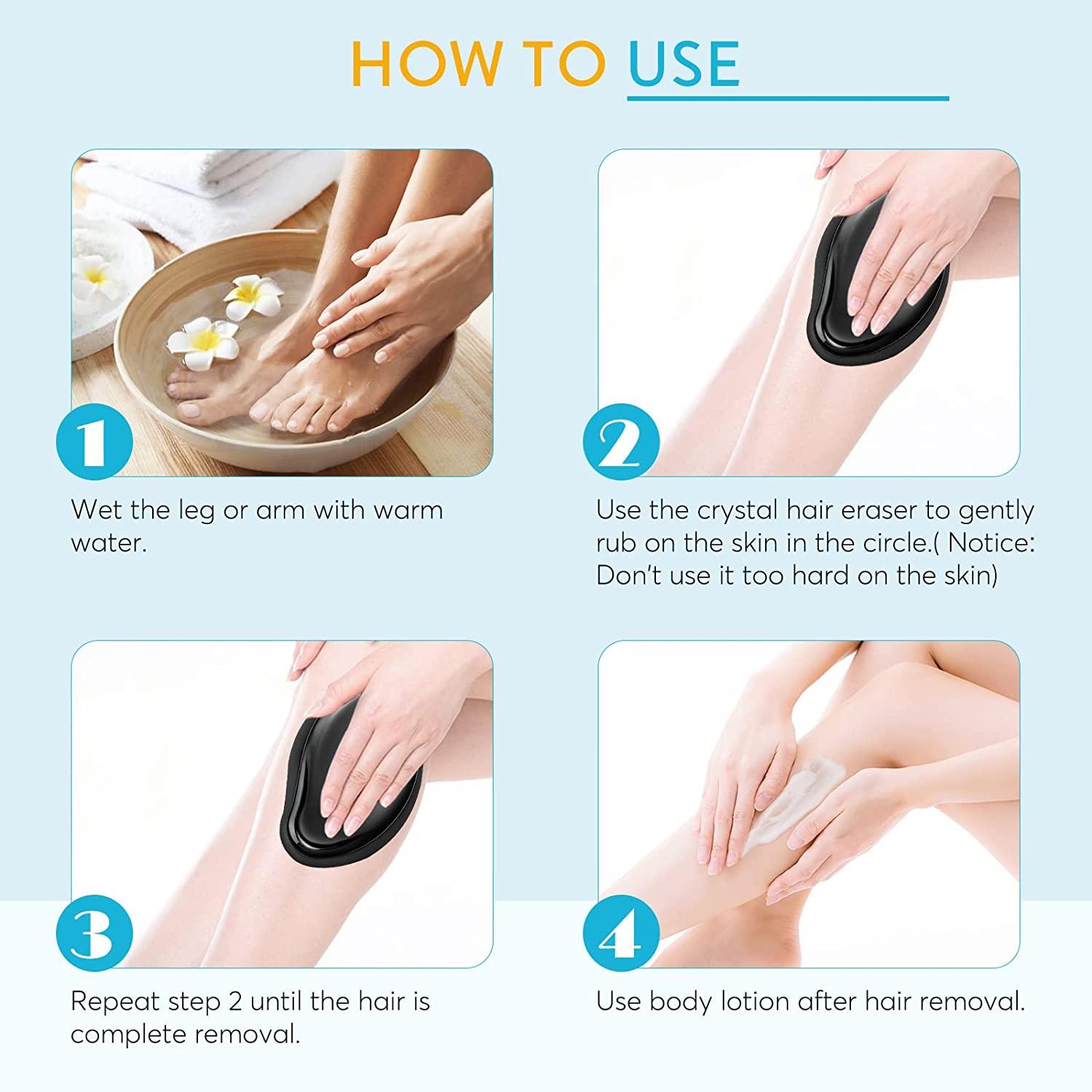 Crystal Hair Eraser for Women and Men, Painless Magic Hair Remover