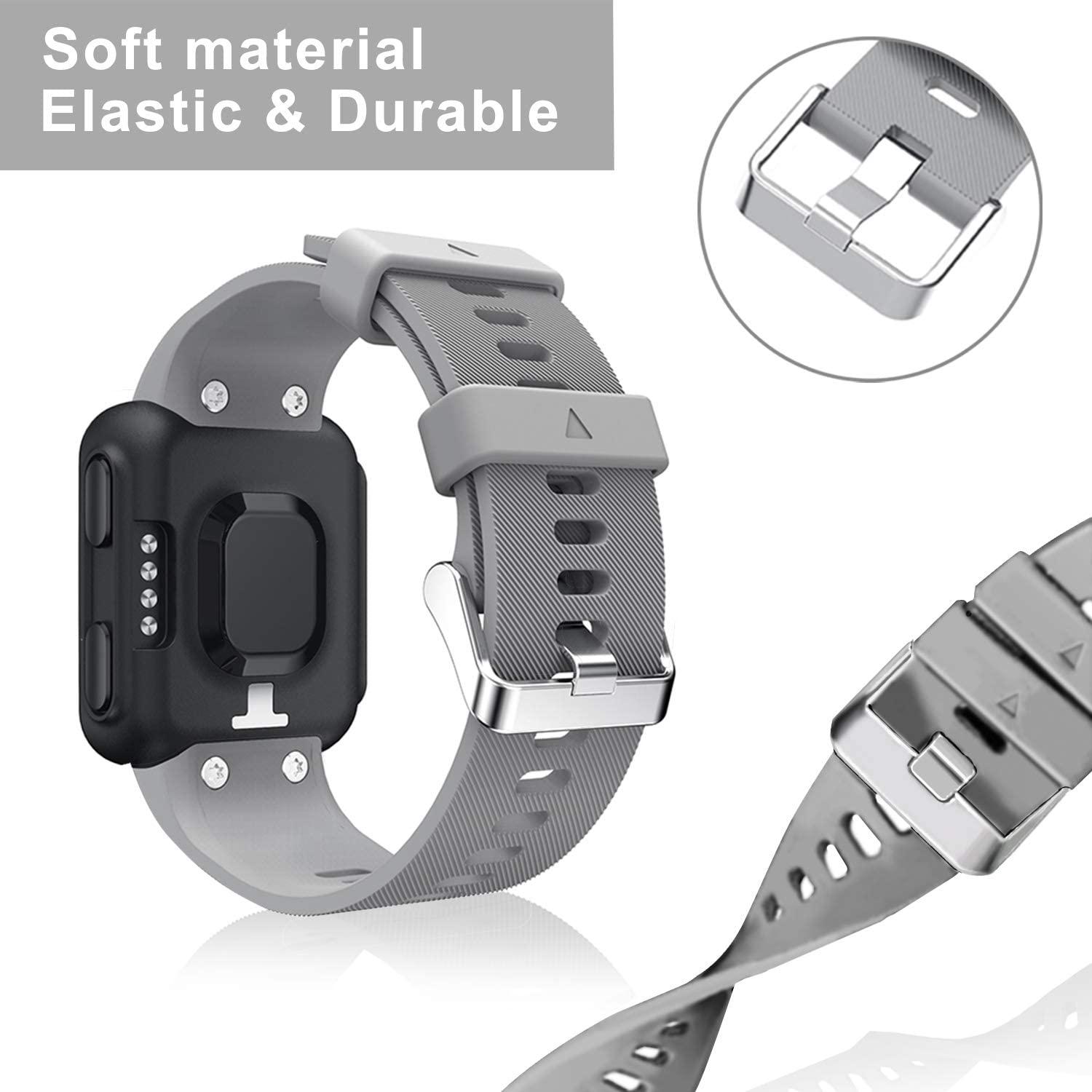 Cinturini compatibili con Garmin Forerunner 35/30, cinturino di ricambio in acciaio inossidabile per Garmin Forerunner 35/30, Metallo