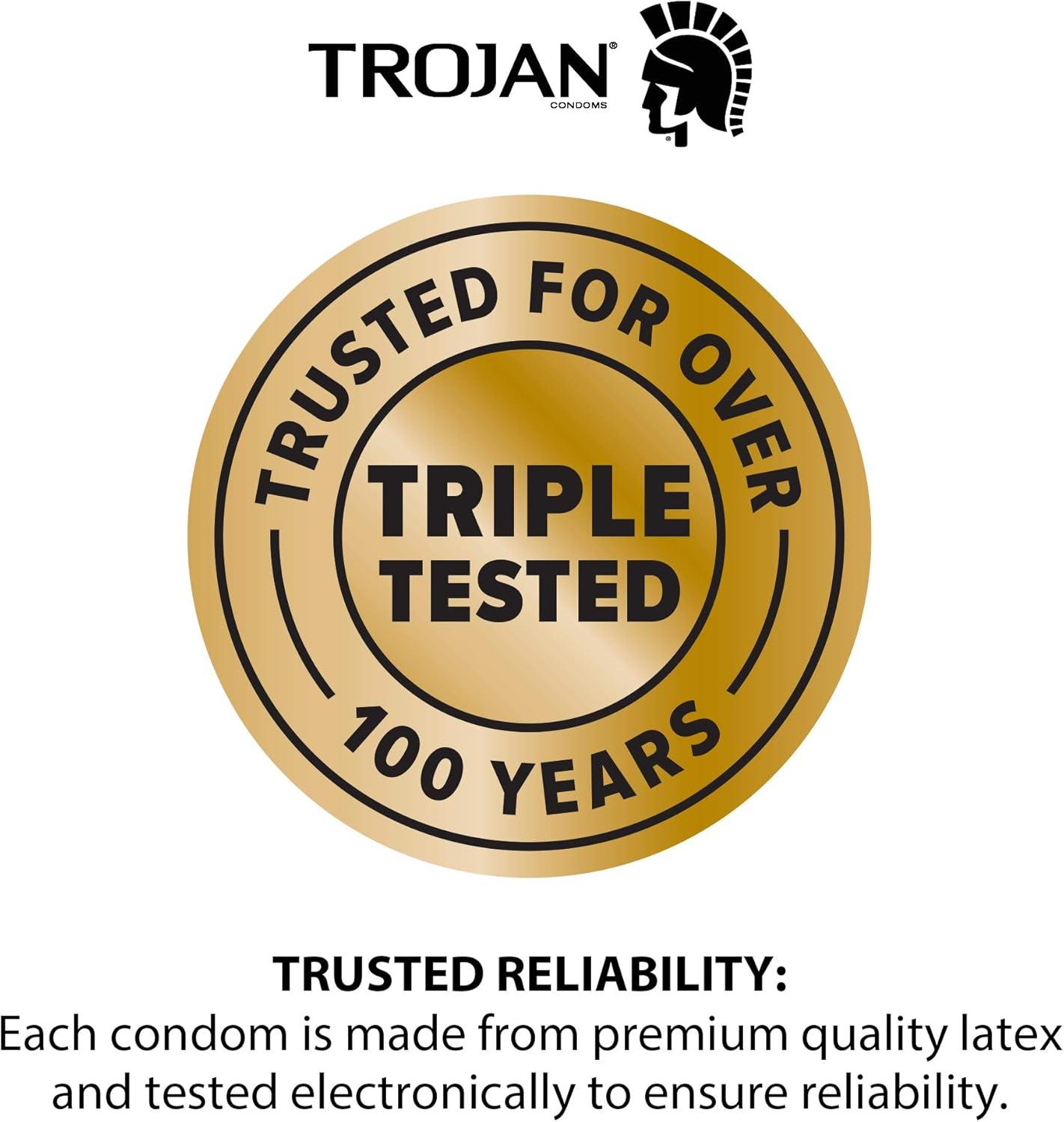 TROJAN Her Pleasure Naked Sensations Lubricated Latex Condoms 10 Count |  Buy Now with Express International Delivery