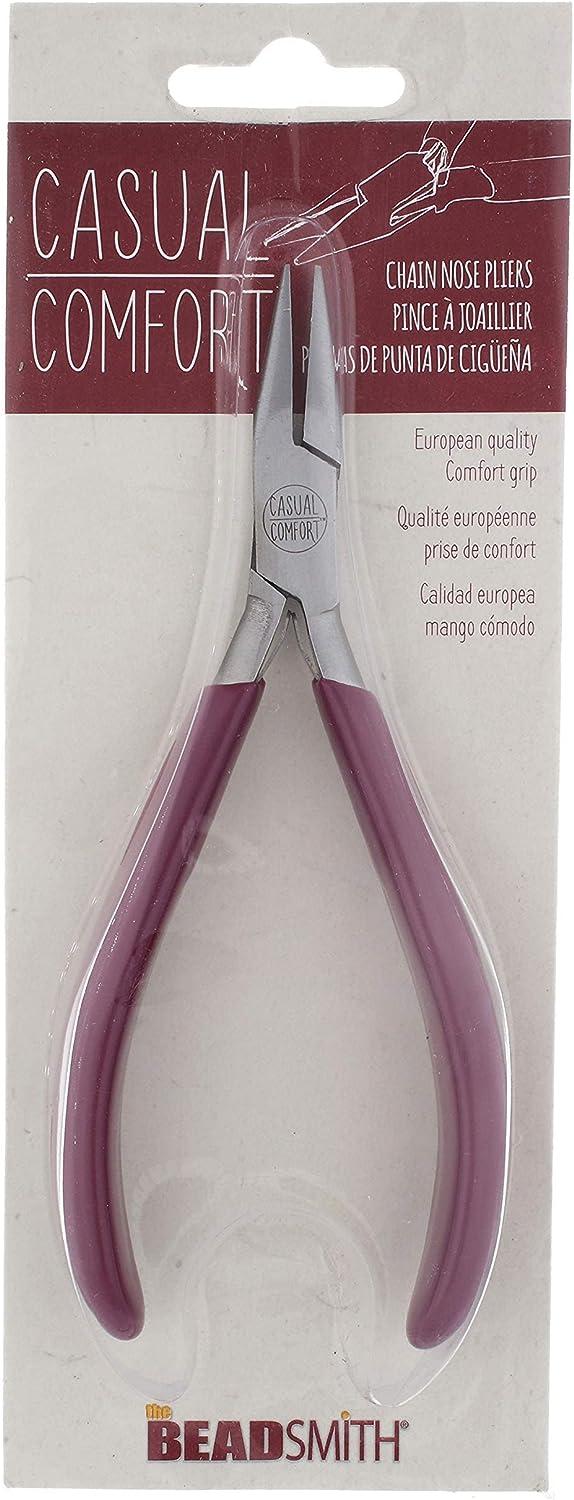 The Beadsmith Casual Comfort, Wire Looping Pliers with Concave and Round  Noses, 1 Piece 