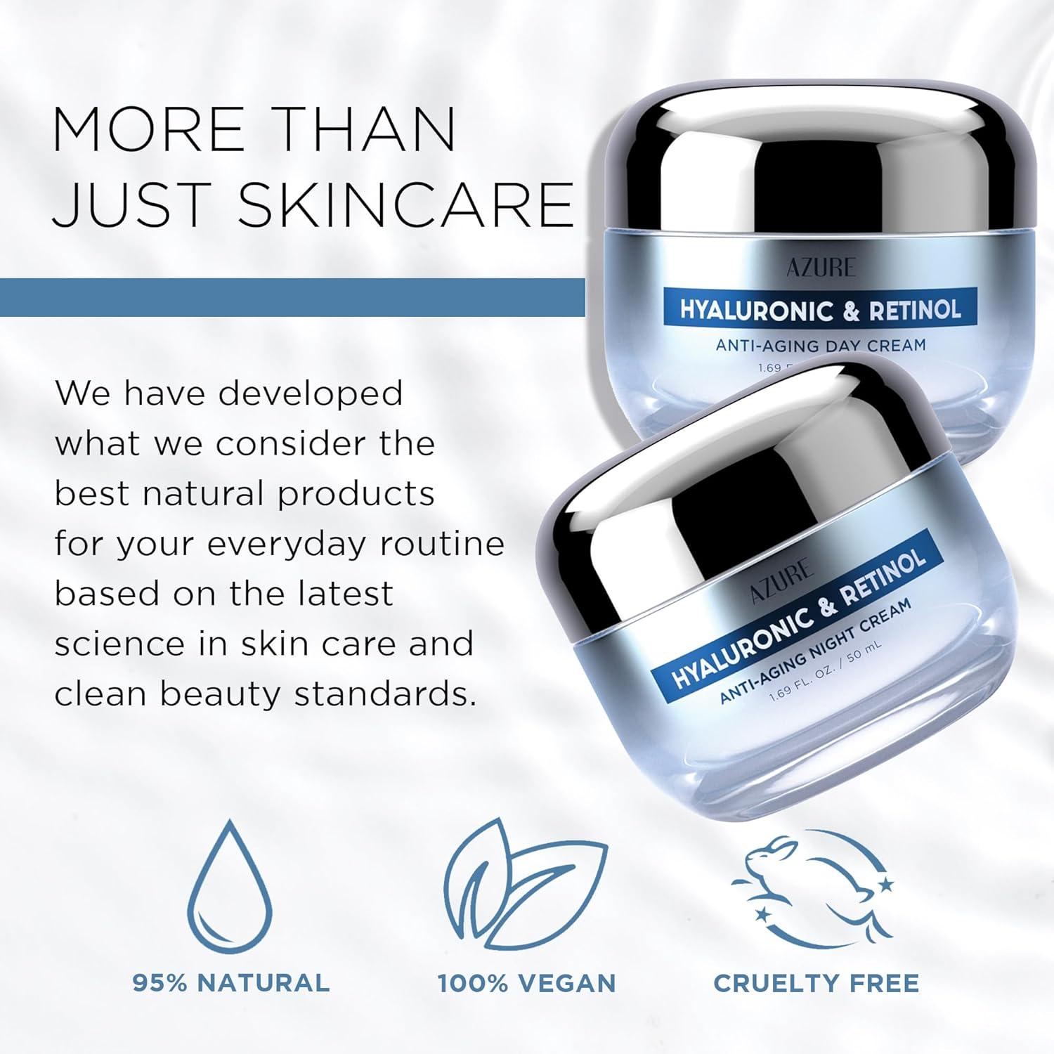 Hyaluronic Acid & Retinol Day/Night Cream Set - Anti-Aging