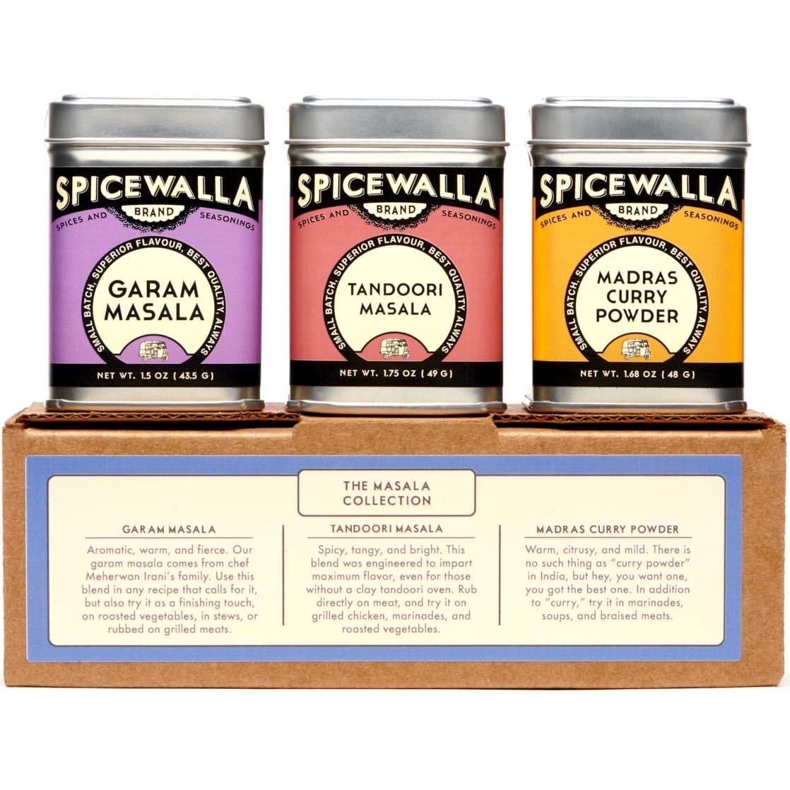 Spicewalla Masala Indian Spice 3 Pack Garam Masala, Madras Curry Powder, Tandoori Masala