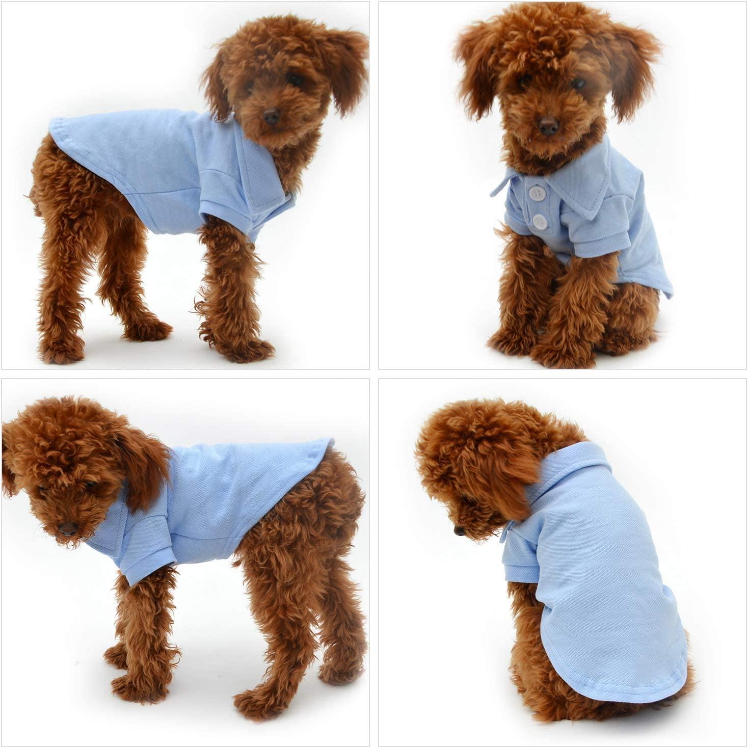 Lovelonglong Basic Dog Polo Shirts Premium Cotton, Polo TShirts for Large Medium Small Dogs