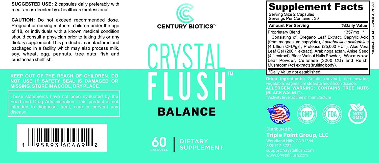 Crystal Flush Balance Feet Fungus Dietary Supplement Capsules Toenail Fungus Treatment Nail