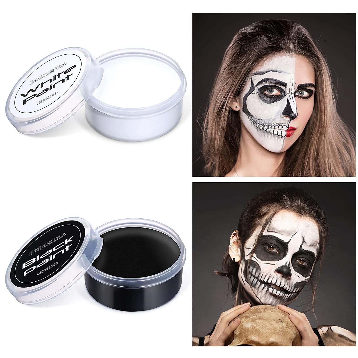 Halloween Cosplay White Black Face Body Paint Special Effects