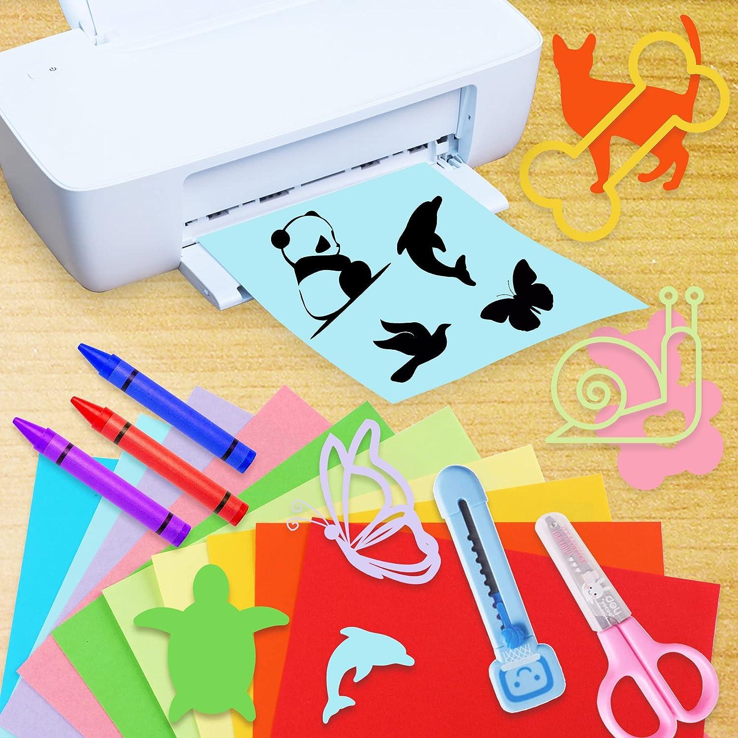 EXCEART 200 Sheets origami colored printer paper colorful paper scrapbook  kindergarten paper glow in the dark party supplies assorted colors paper