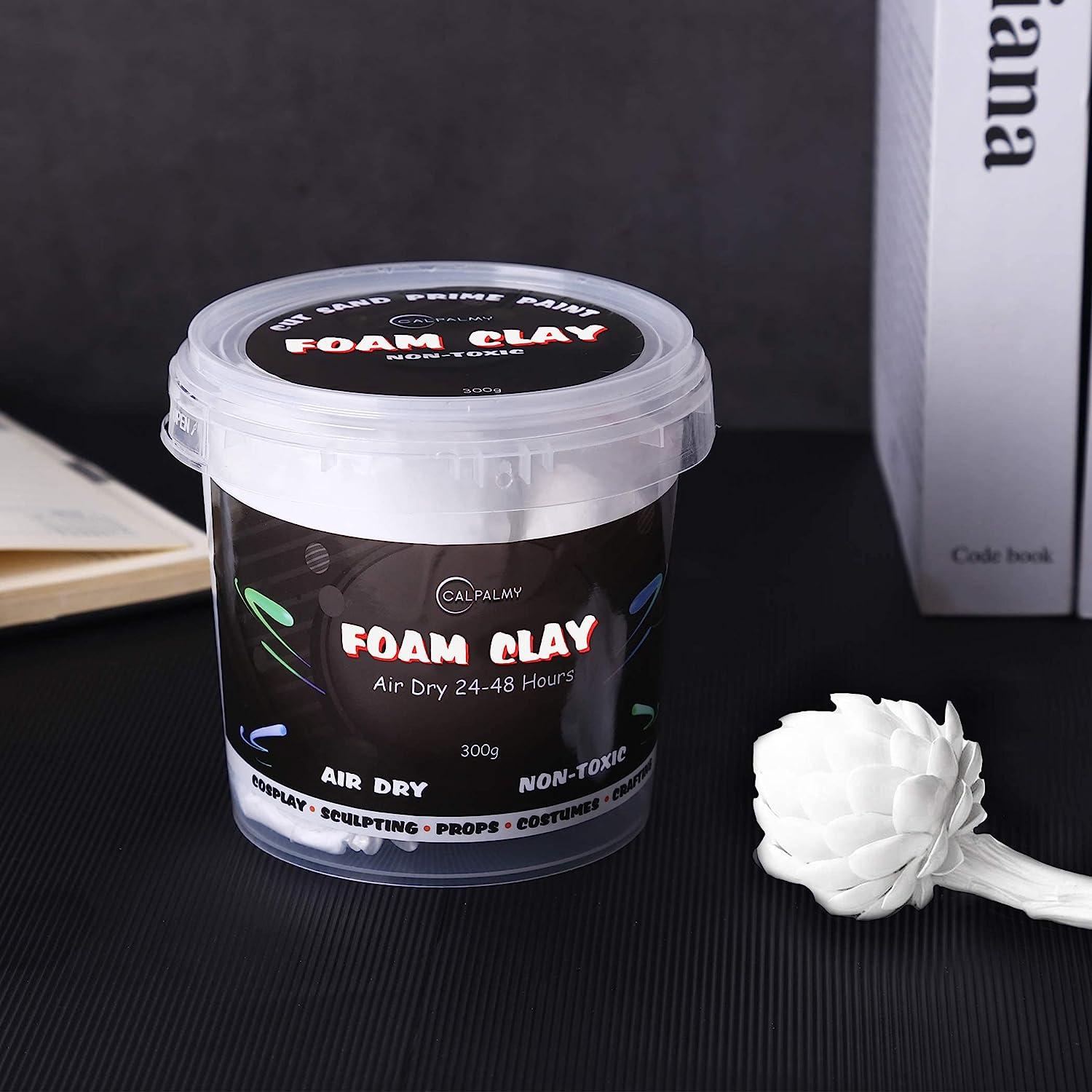 Moldable Cosplay Foam Clay (White) High Density and Hiqh Quality for  Intricate Designs  Air Dries to Perfection for Cutting with a Knife or  Rotary Tool Sanding or Shaping 300g White
