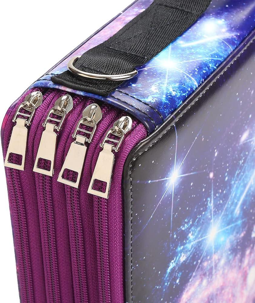 Lbxgap Portable Colored 384 Slots Pencil case Organizer with Printing  Pattern for Prismacolor Watercolor Pencils Crayola Colored Pencils Marco  Pencils Purple 384