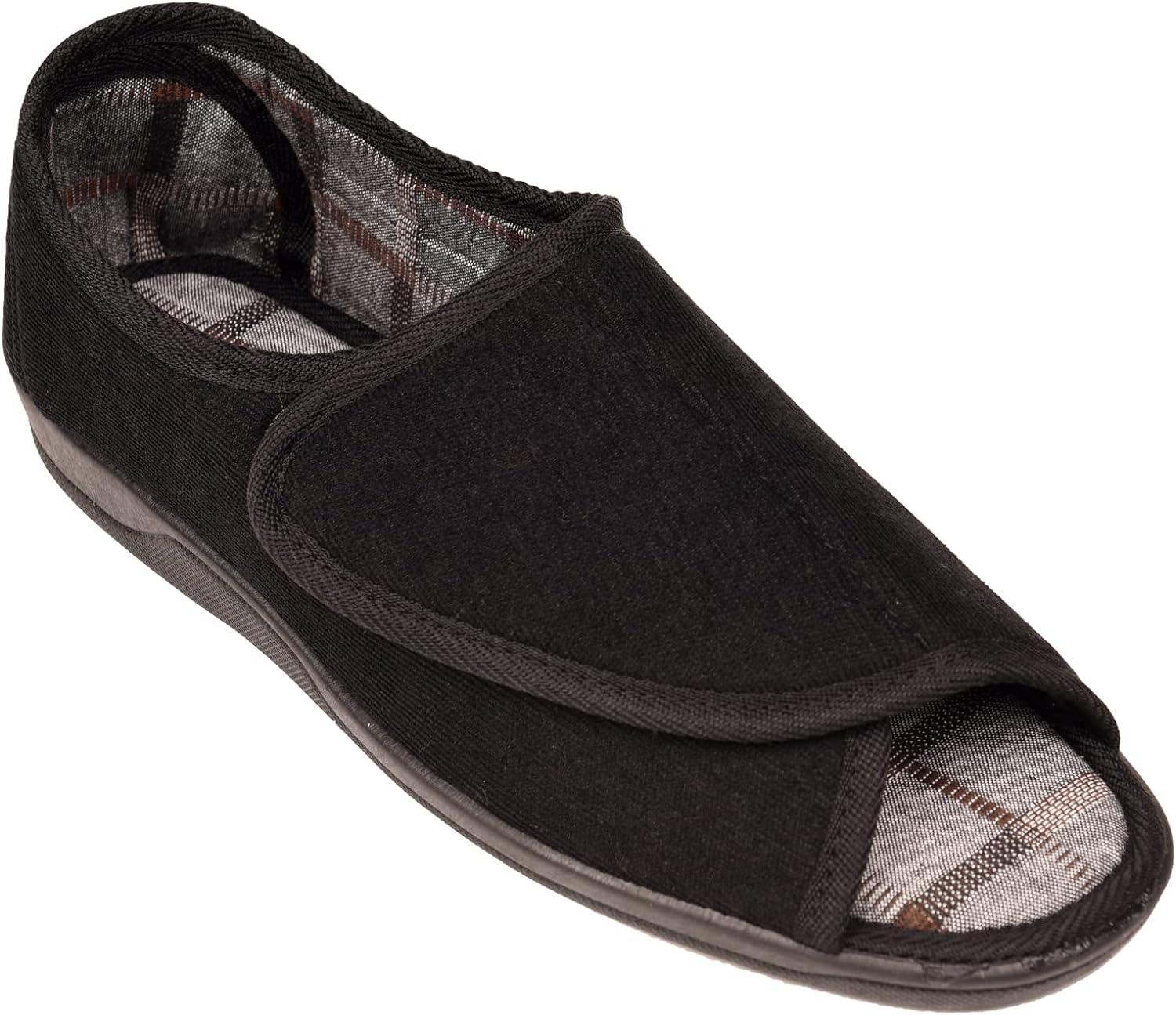 Seniors Slippers Men's 80-D Memory Foam Diabetic Slipper With