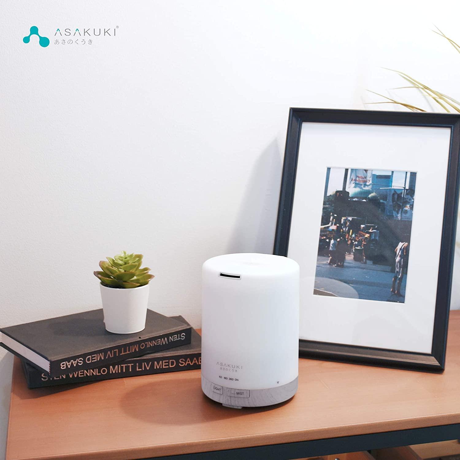 ASAKUKI 300ML Essential Oil Diffuser, Quiet 5in1 Premium Humidifier