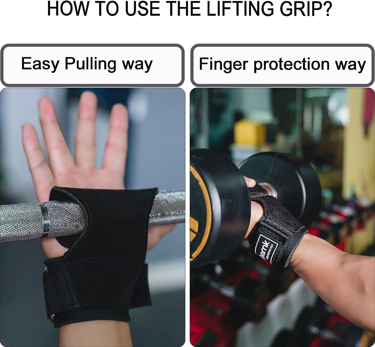 Wrist Straps for Weightlifting with Wrist Wraps,Leather Weight Lifting