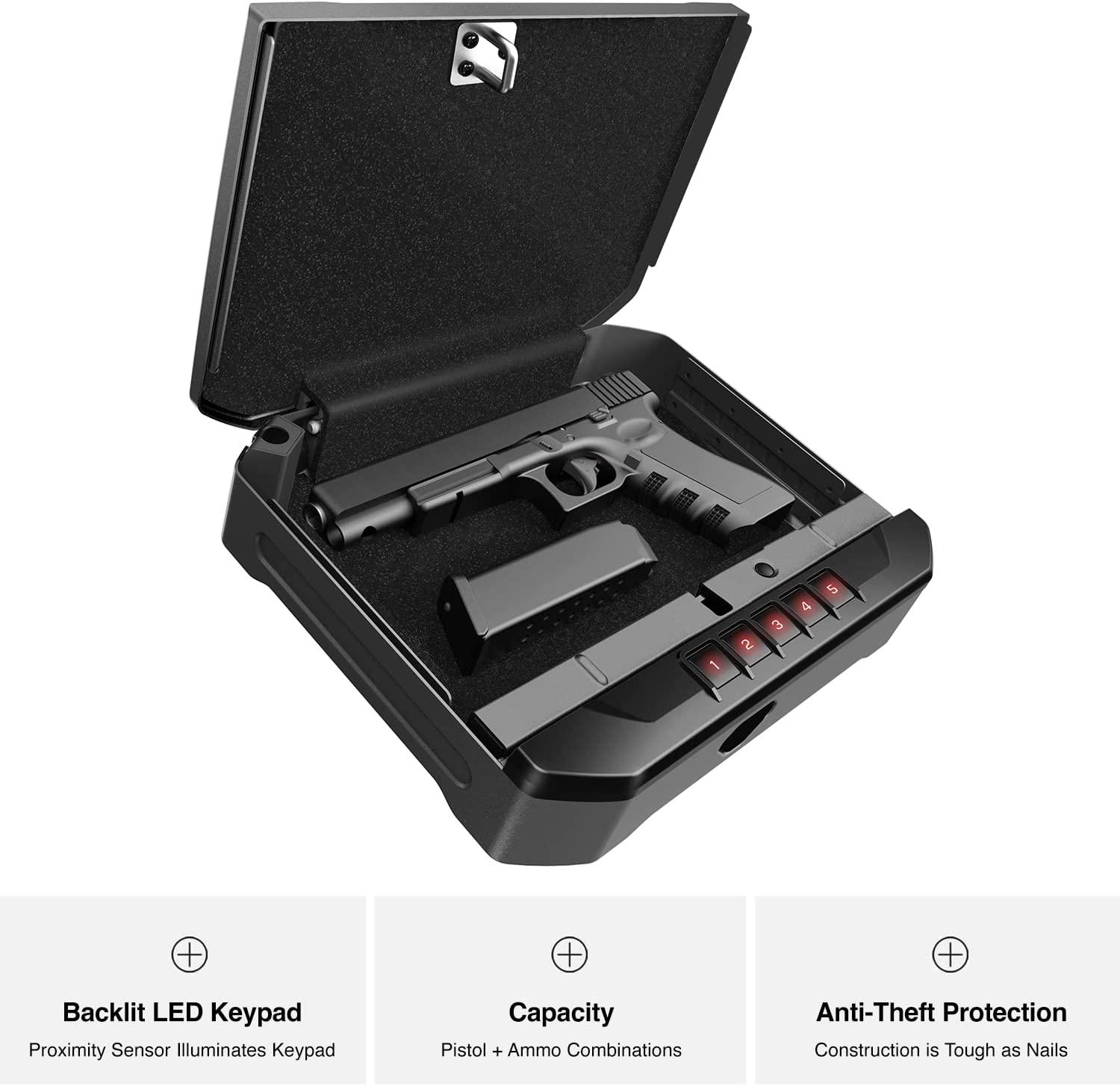 VAULTEK Essential Series Quick Access Portable Safe Auto Open Lid Quick