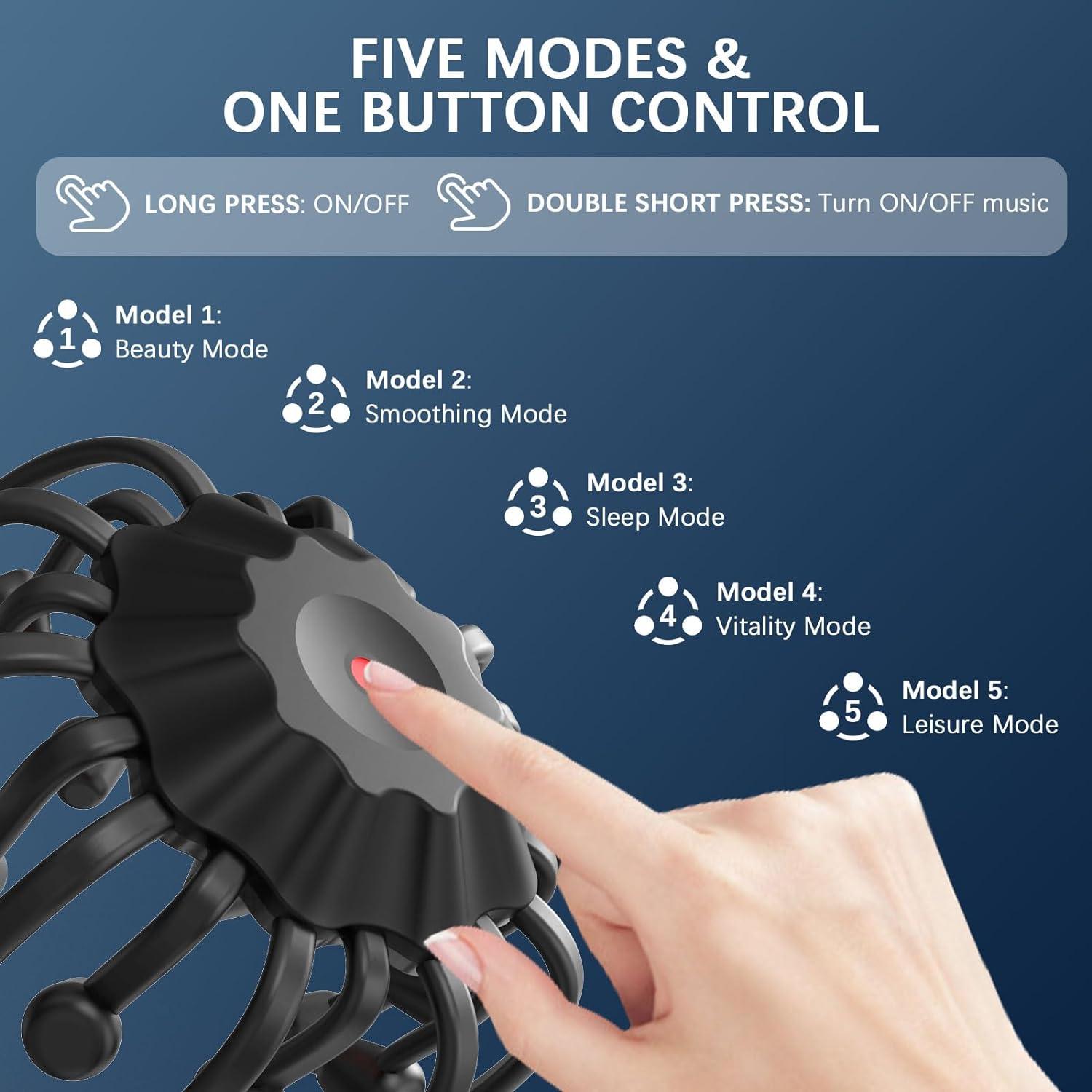 Head Massage Spider - Electric Bluetooth Massager with Red Light 20  Vibration Contacts & 5 Modes for Relaxation & Deep Sleep - Perfect Gift  Idea | Buy Now with Express International Delivery | GoSupps.com