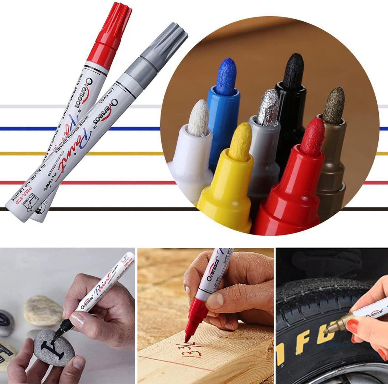 Paint Pens, Markers on Almost Anything Never Fade Quick Dry and Permanent,  Oil-Based Waterproof Paint Marker Pen Set for Rocks Painting, Wood, Fabric
