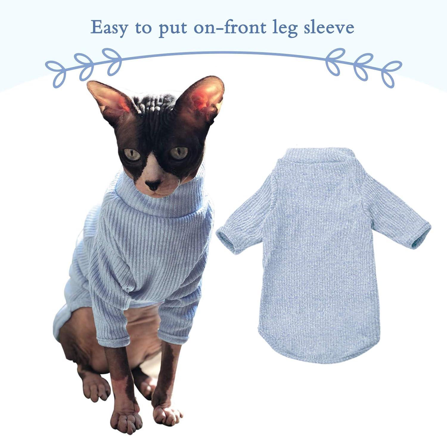 Hjyokuso Hairless Cats Vest Turtleneck Sweater Breathable