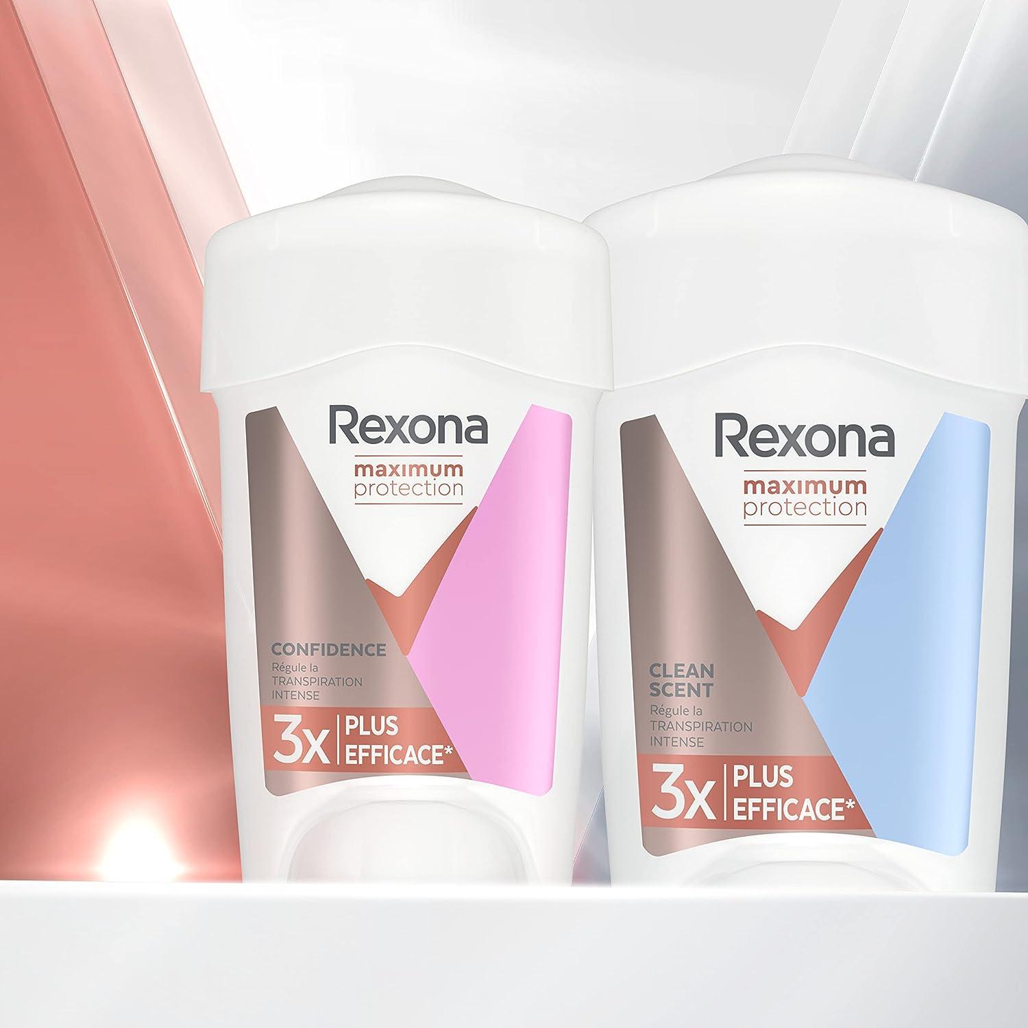 Rexona Maximum Protection Deodorant Cream Confidence Anti-Transpirant - 3x  Stronger Against Stress 96h, 45 ml