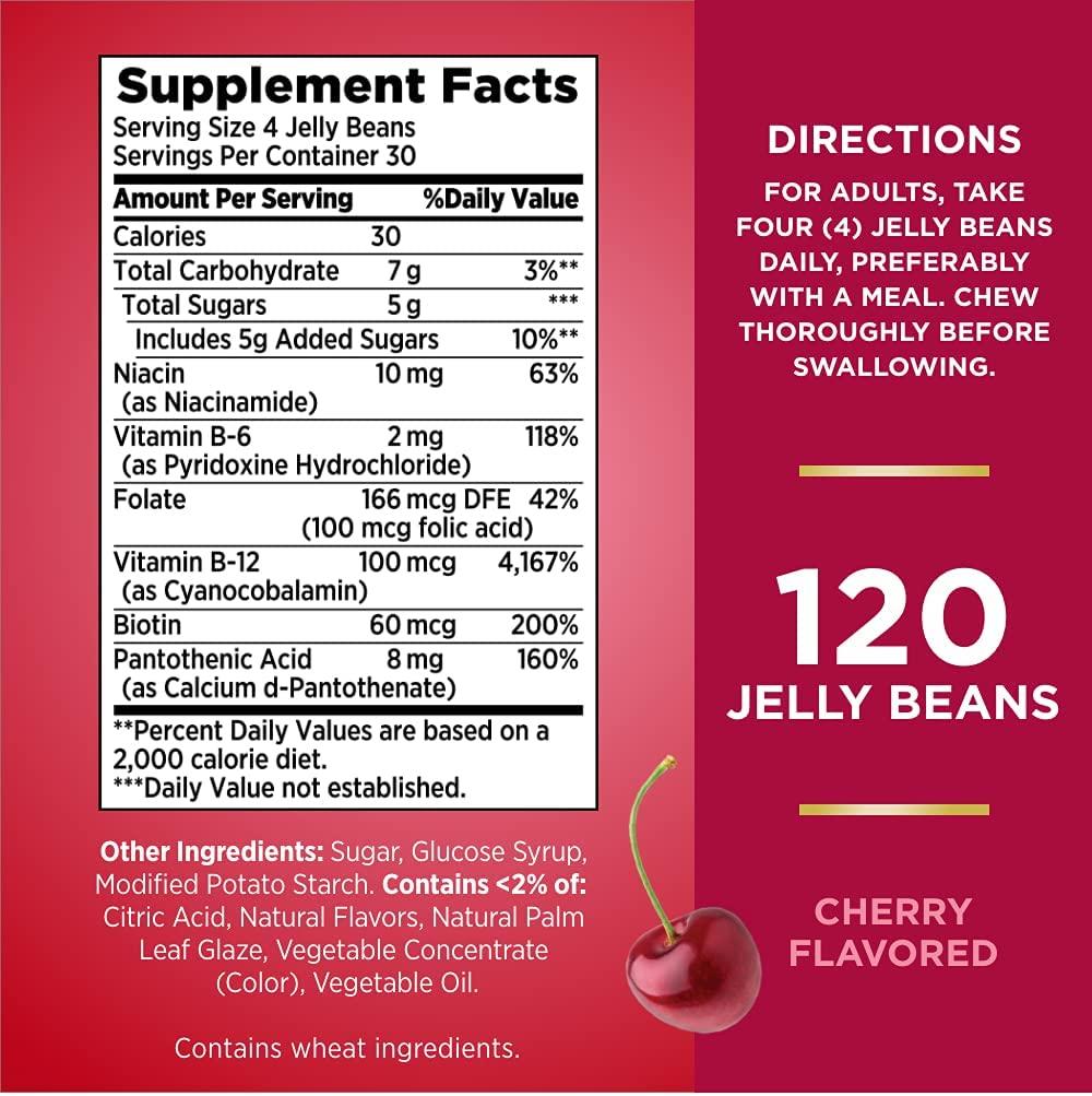 Nature’s Bounty Energy Jelly Beans Cherry 120 Jelly Beans
