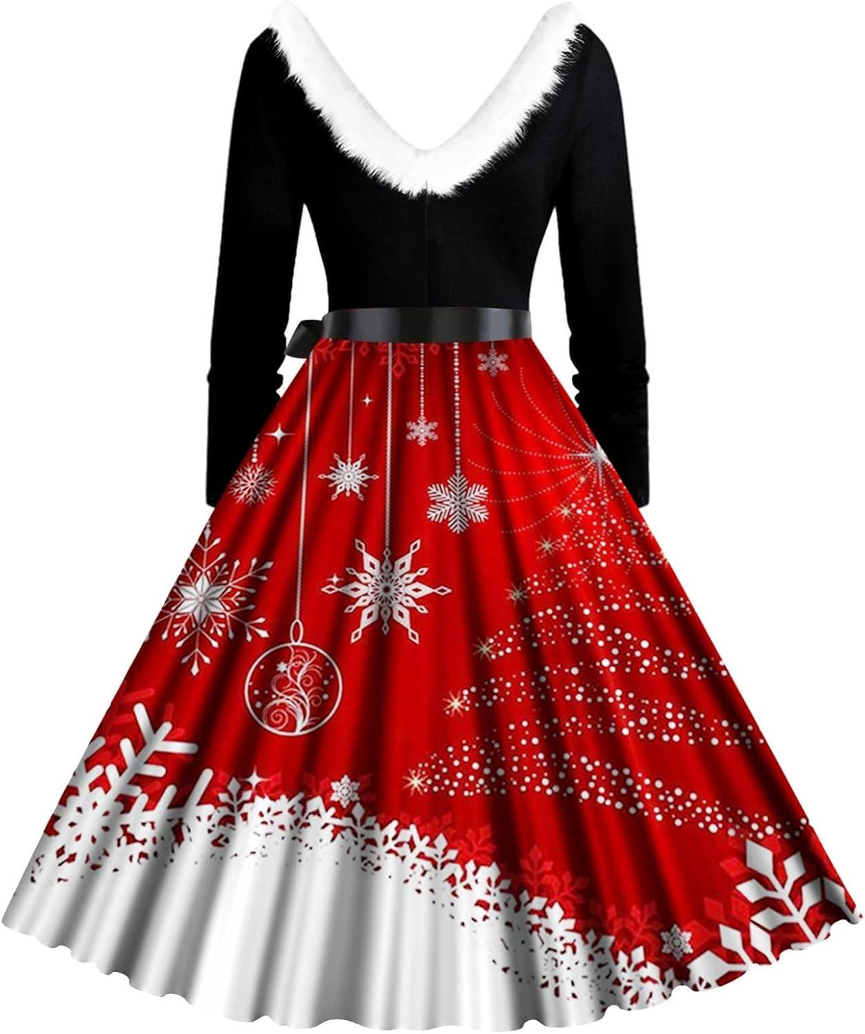 Sexy Christmas Sweater Dress | Long Arm Party Dress with Elk & Snowman Print  | Festive Clubwear for Holiday Celebrations | Buy Now with Express  International Delivery | GoSupps.com