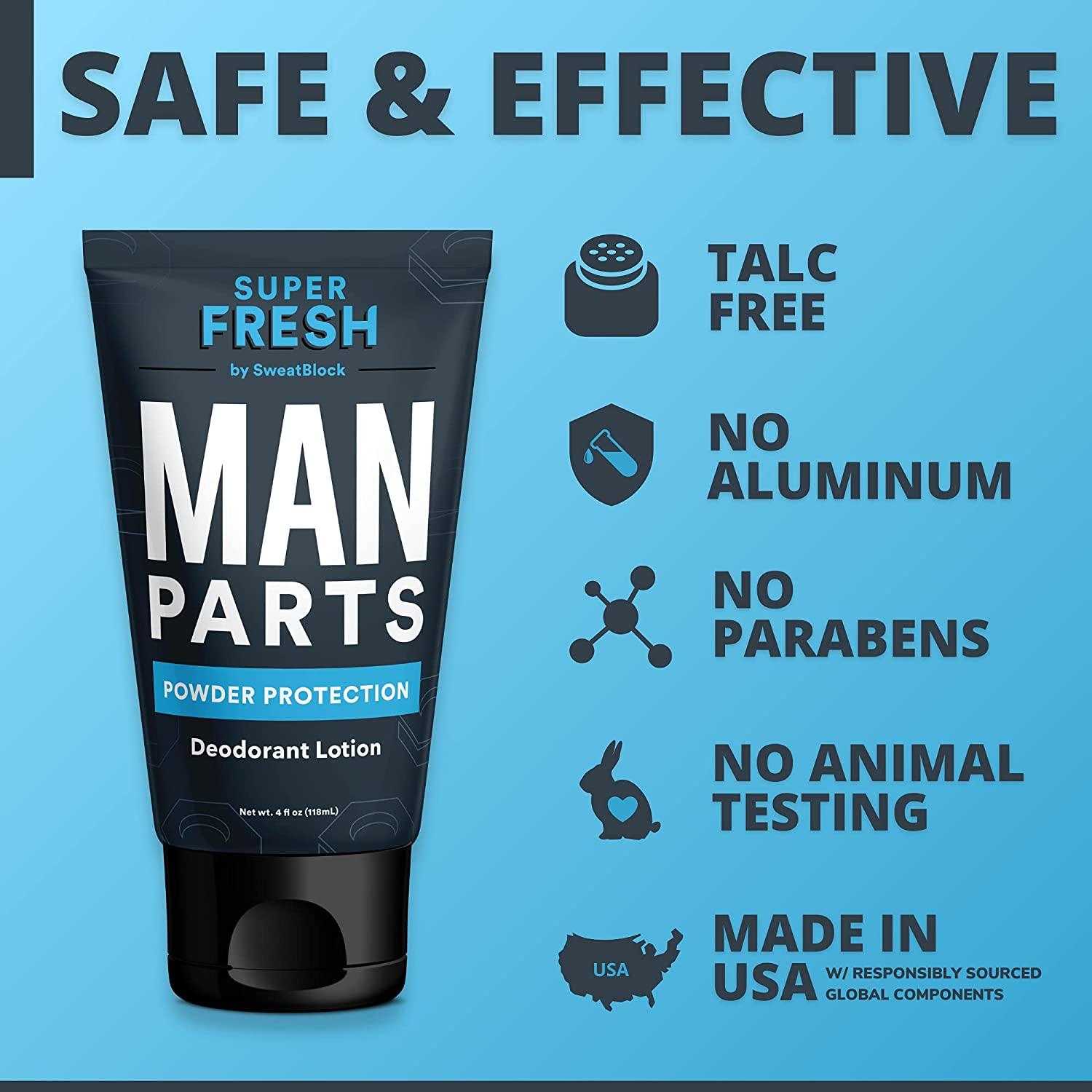 Super Fresh Man Parts Ball & Crotch Deodorant For Men Aluminum Free