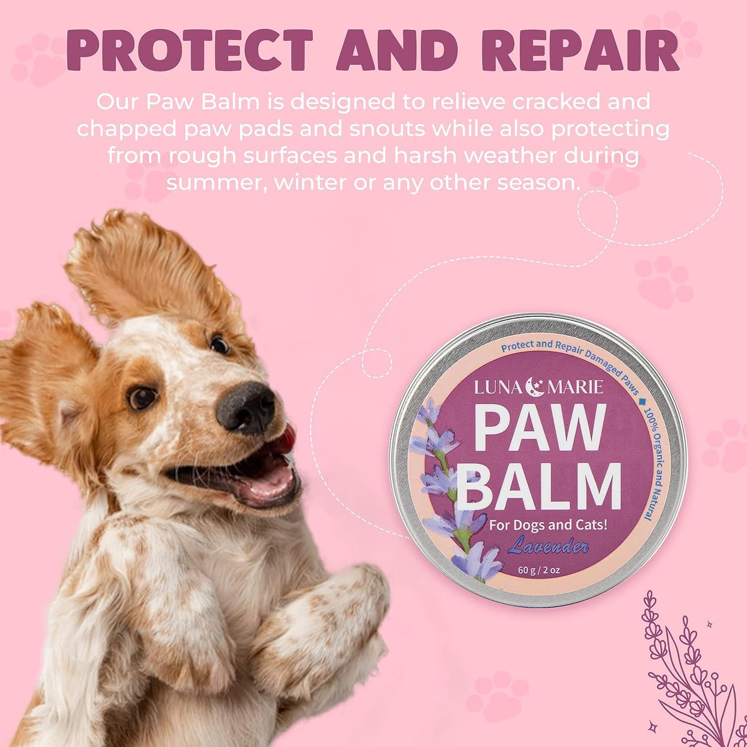 Lunamarie Paw Balm, Soothes Cracked Paws and Itchy Noses, Organic Nose