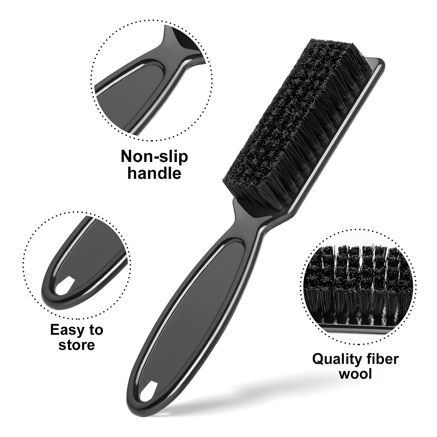 2 Pieces Barber Blade Cleaning Brush Hair Clipper Brush Nail Brush Tool for  Cleaning Clipper(Black, Gold)