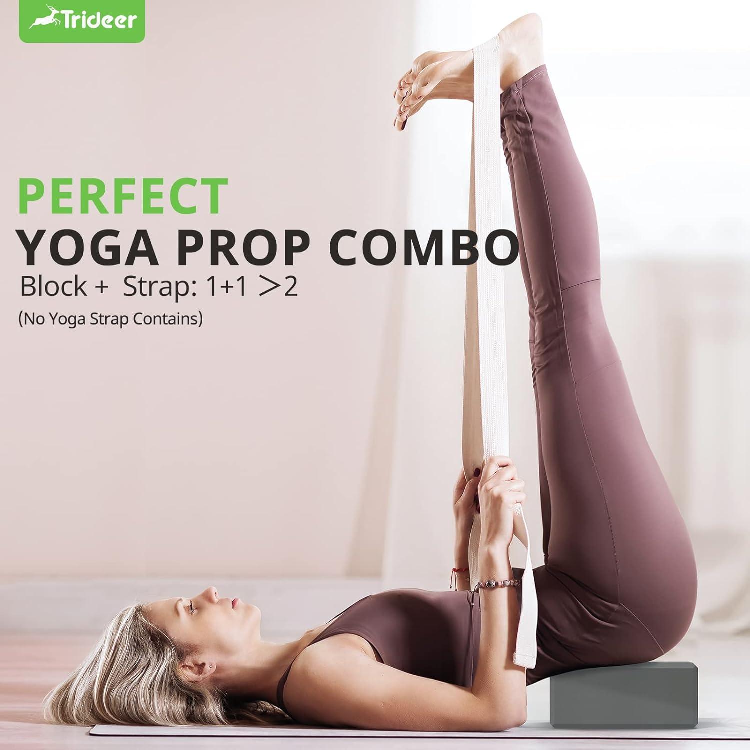Trideer Yoga Blocks Pack Premium EVA Foam Blocks with Free
