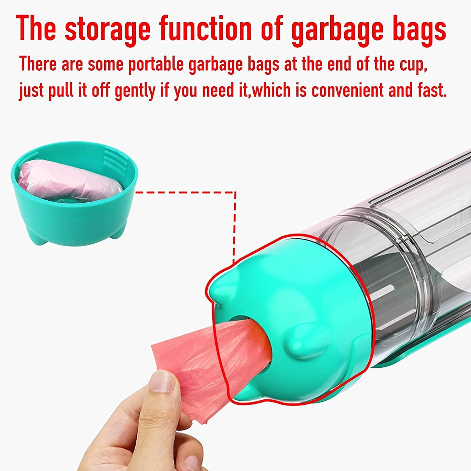 Dog Water Bottle for Walking Portable Pet Travel Water Dispenser  Multi-Functional Water Cup Food Box with Poop Shovel
