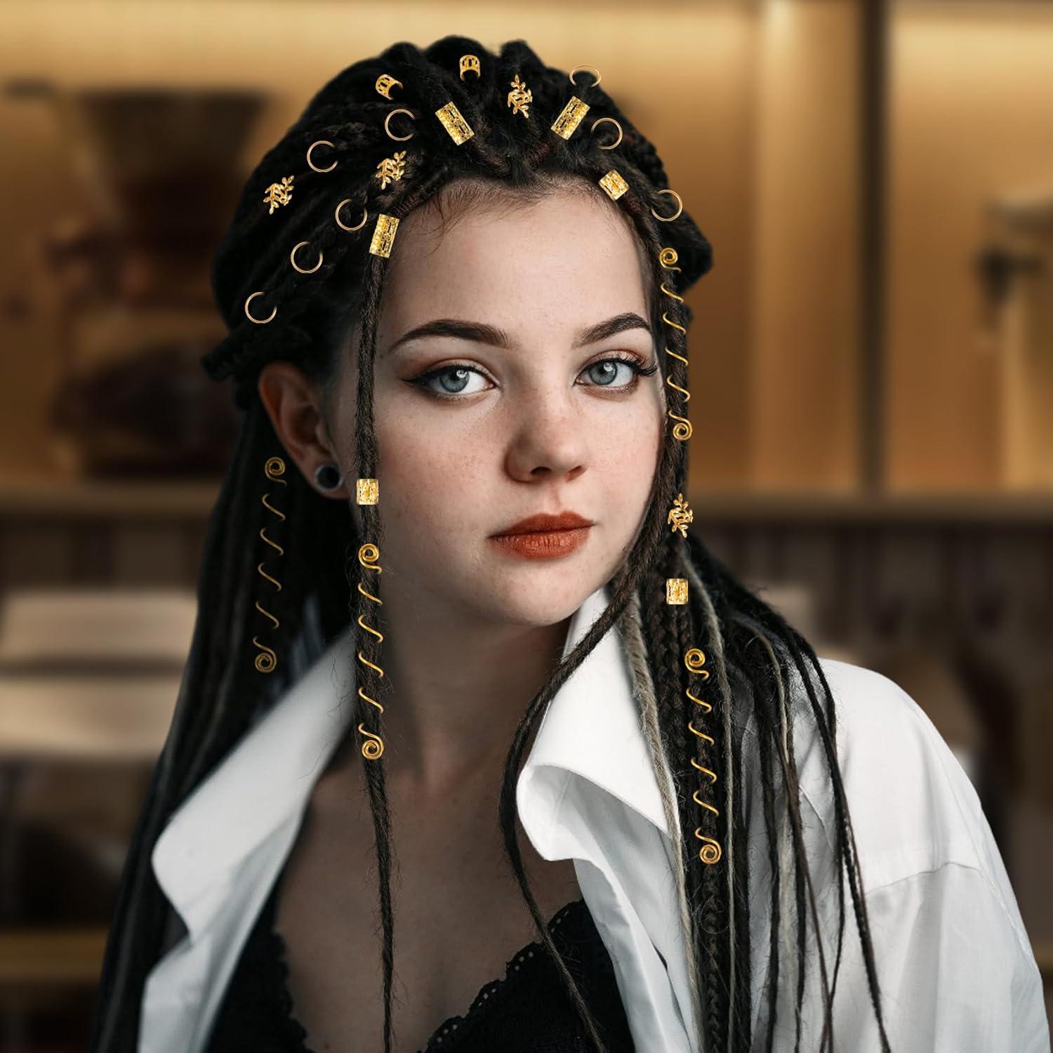 Shop Kieswan 100 Pieces Dreadlocks Jewelry | Viking Hair