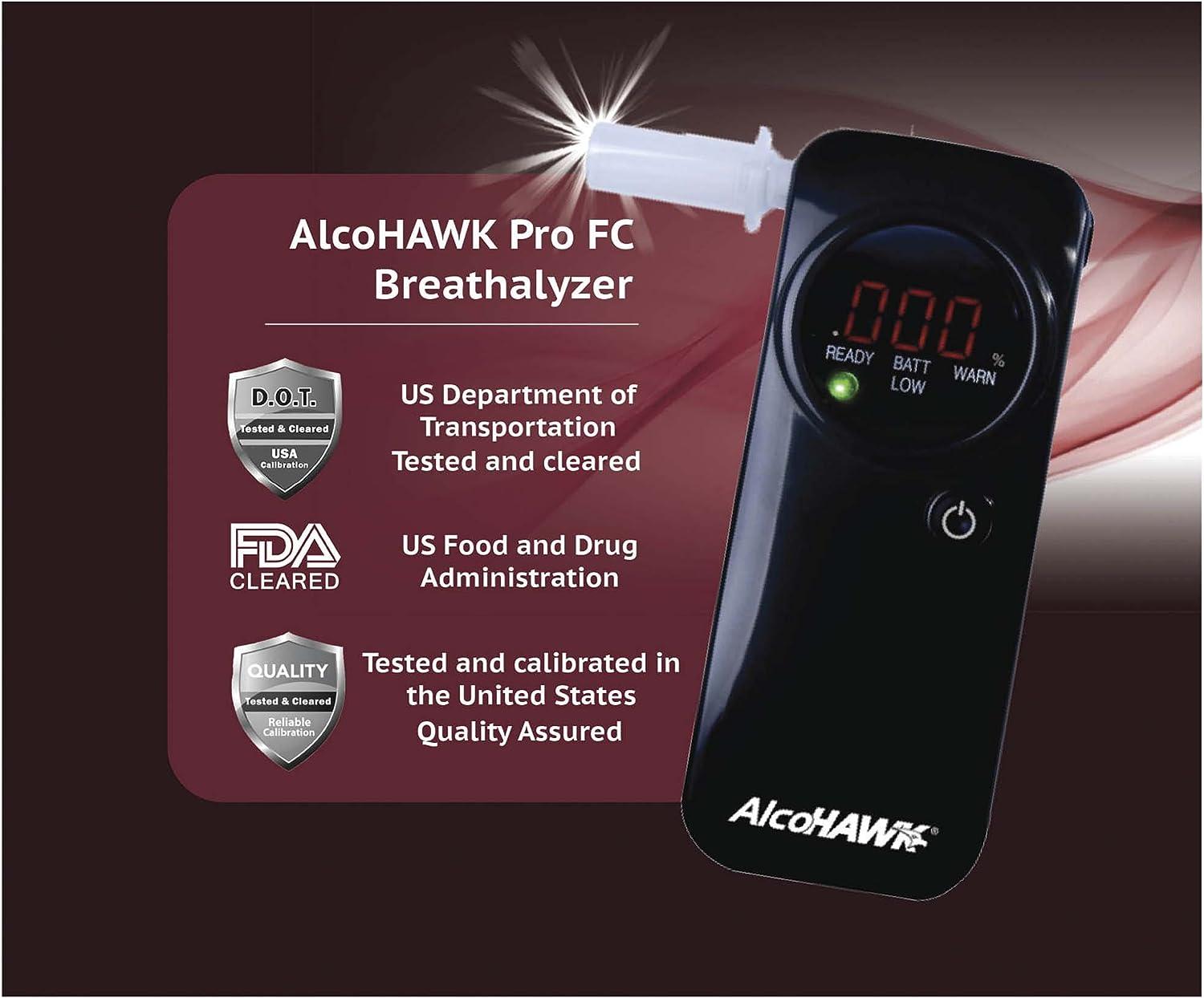 AlcoHAWK PRO FC Breathalyzer with Fuel Cell Technology. Professional