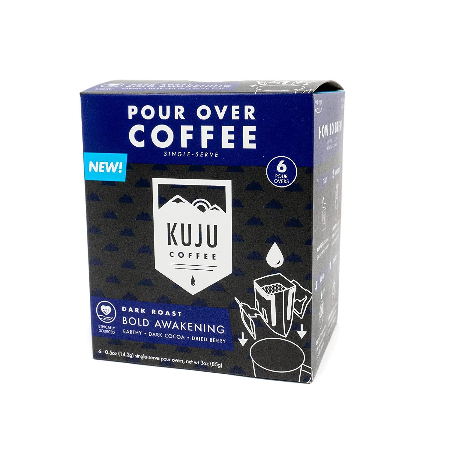 Kuju Coffee Premium SingleServe Pour Over Coffee Ethically Sourced, Specialty Grade, Eco