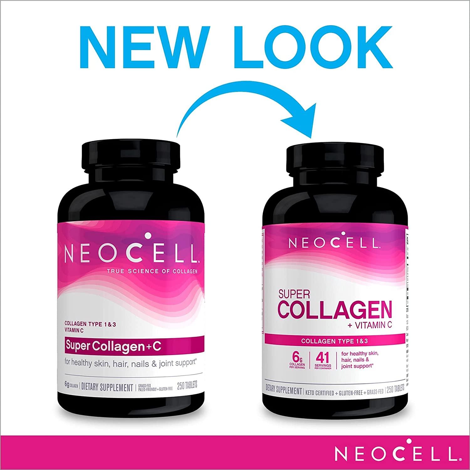 NeoCell Super Collagen with Vitamin C, 250 Collagen Pills, 1 Collagen