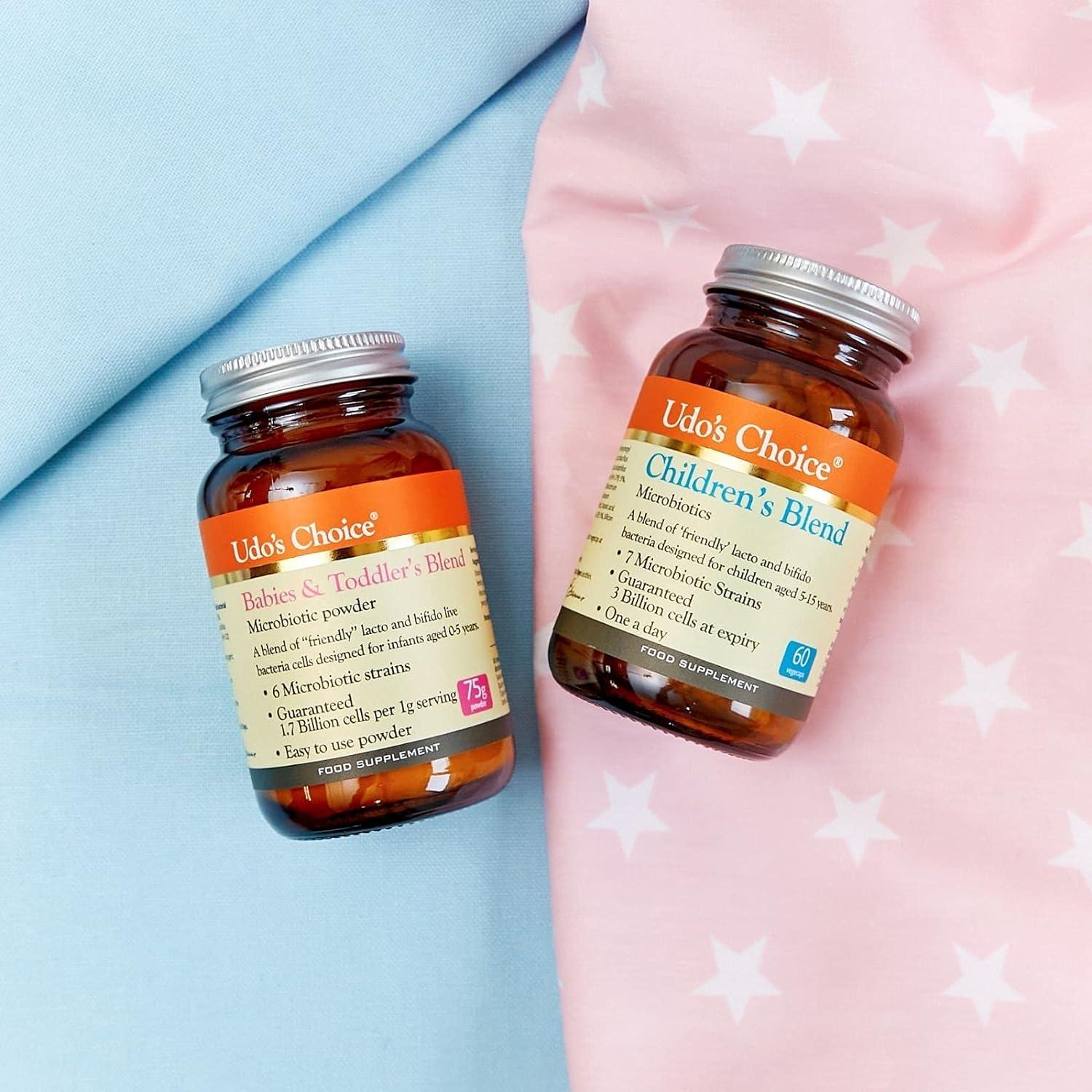 Udo's Choice Babies & Toddlers Blend Probiotics - 6 Microbiotic Strains ...