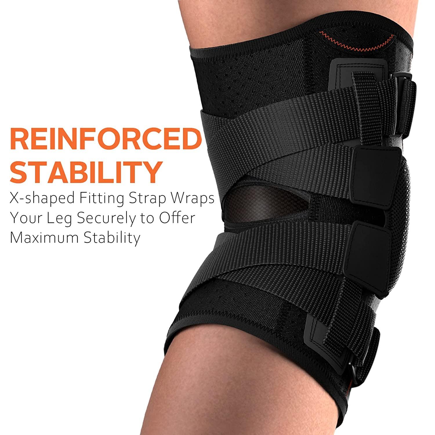 Omples Hinged Knee Brace for Knee Pain Knee Braces for Meniscus Tear Knee Support with Side