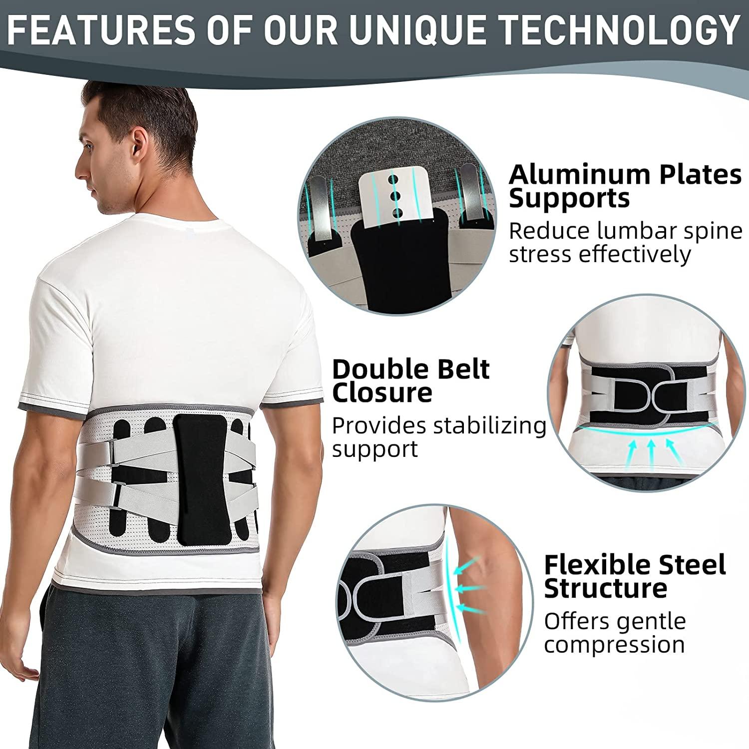 EGjoey Back Brace with 8 support belts for Lower Back Pain Relief, Back