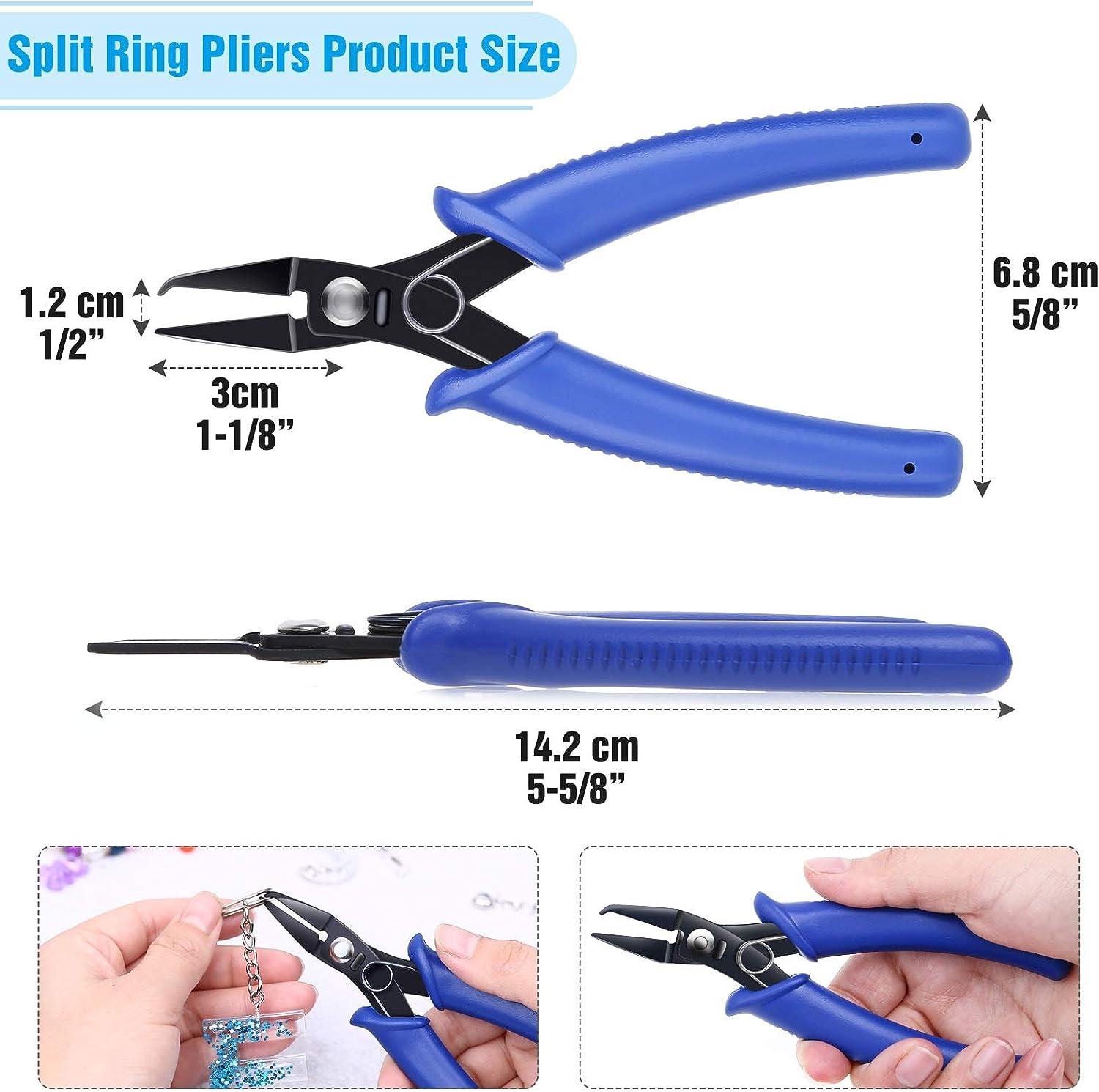 Split Ring Pliers for Jewelry Making Evatage 2Pcs Jump Ring Opening Pliers  for Opening Split Ring or Key Chain Opener Tools for Jewelry Beading Repair  Making Supplies 2 Pairs