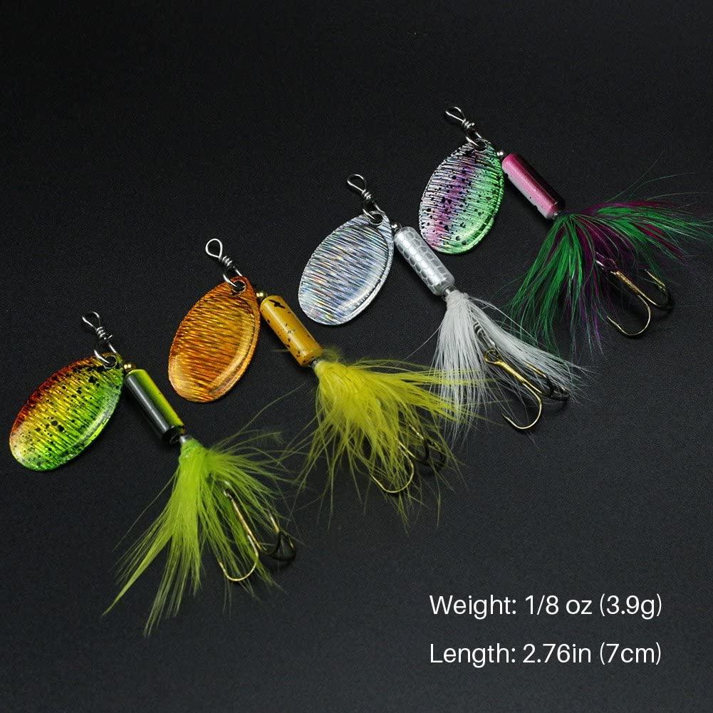 10 Pezzi Set di Spoon Trout Area, Mini Esche Artificiali, Flash Cucchiaini Pesca Spinning Trota con Scatola, Metallo 2.5g 3.5g 5g, per Varietà di Pesci e Acque