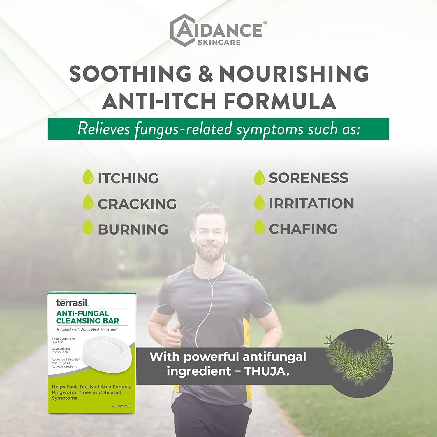 Terrasil Antifungal Soap Bar for Jock Itch, Athlete's Foot, Ringworm