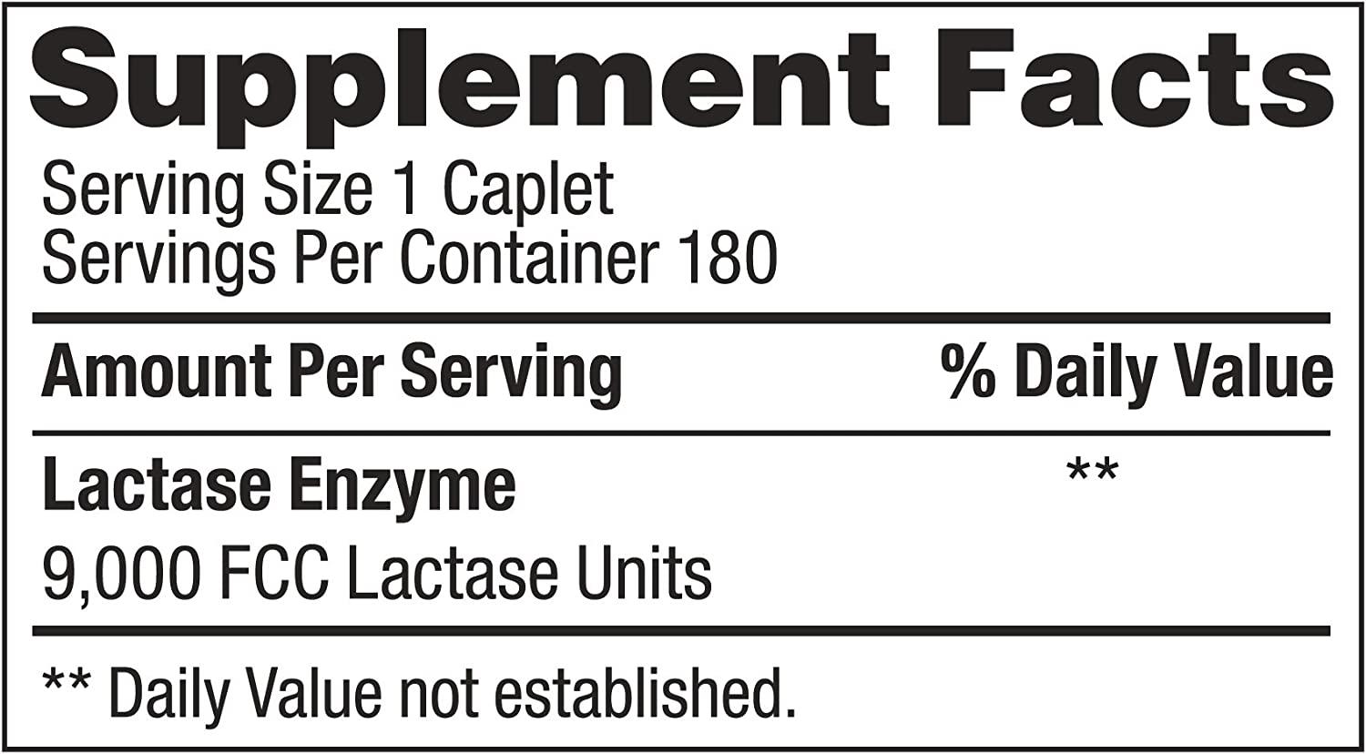 Fast Acting Lactase 360 Caplets Generic Lactase Fast Act 9000 FCC Units