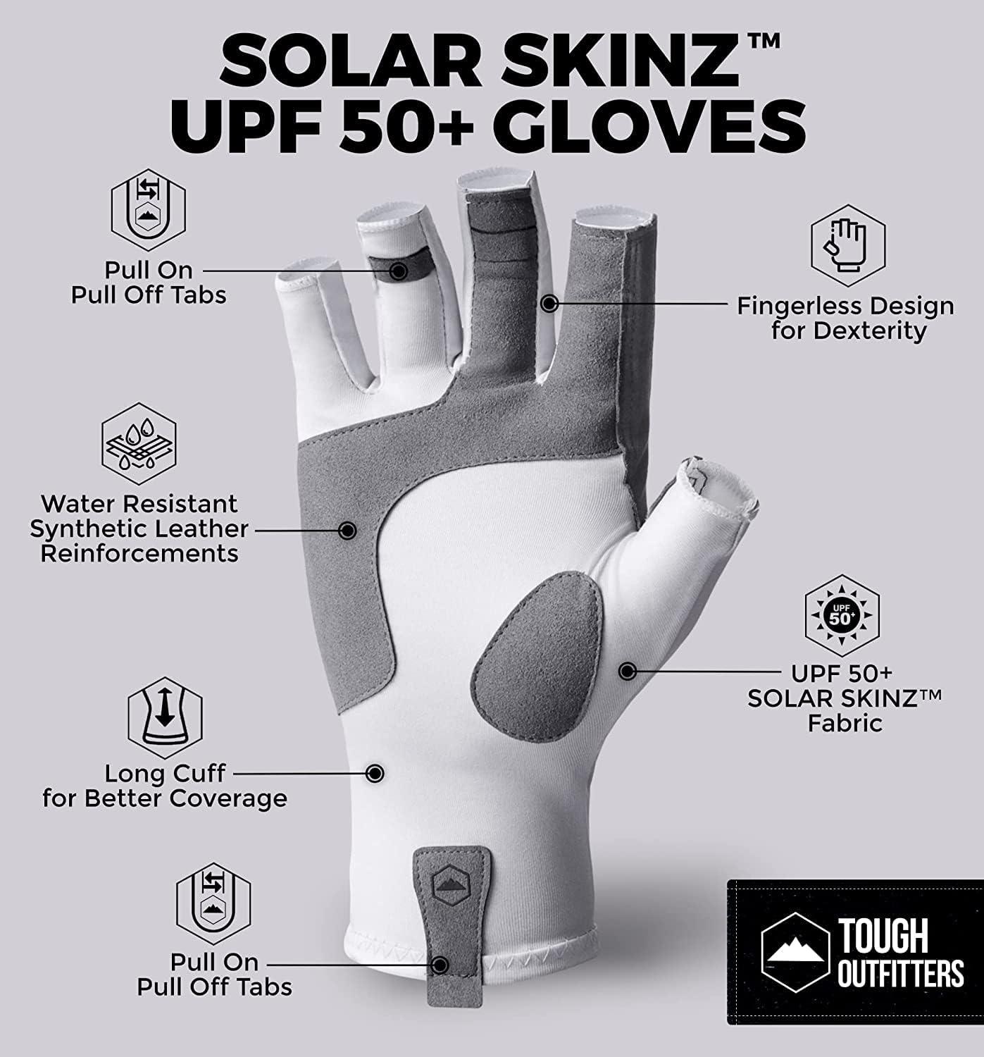  QualyQualy Fishing Gloves, UPF 50+ Sun Protection Gloves for Men  and Women UV Protection Gloves Fingerless Kayaking Gloves for Fishing  Hiking Padding Rowing Canoeing (Blue, Medium) : Sports & Outdoors