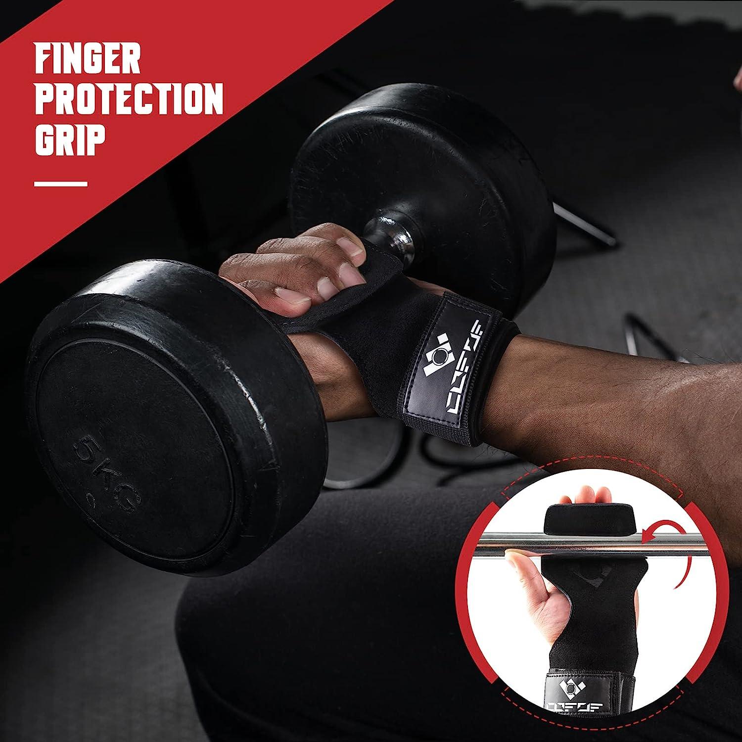 COFOF Weight Lifting Wrist Strap,Double Layer Leather